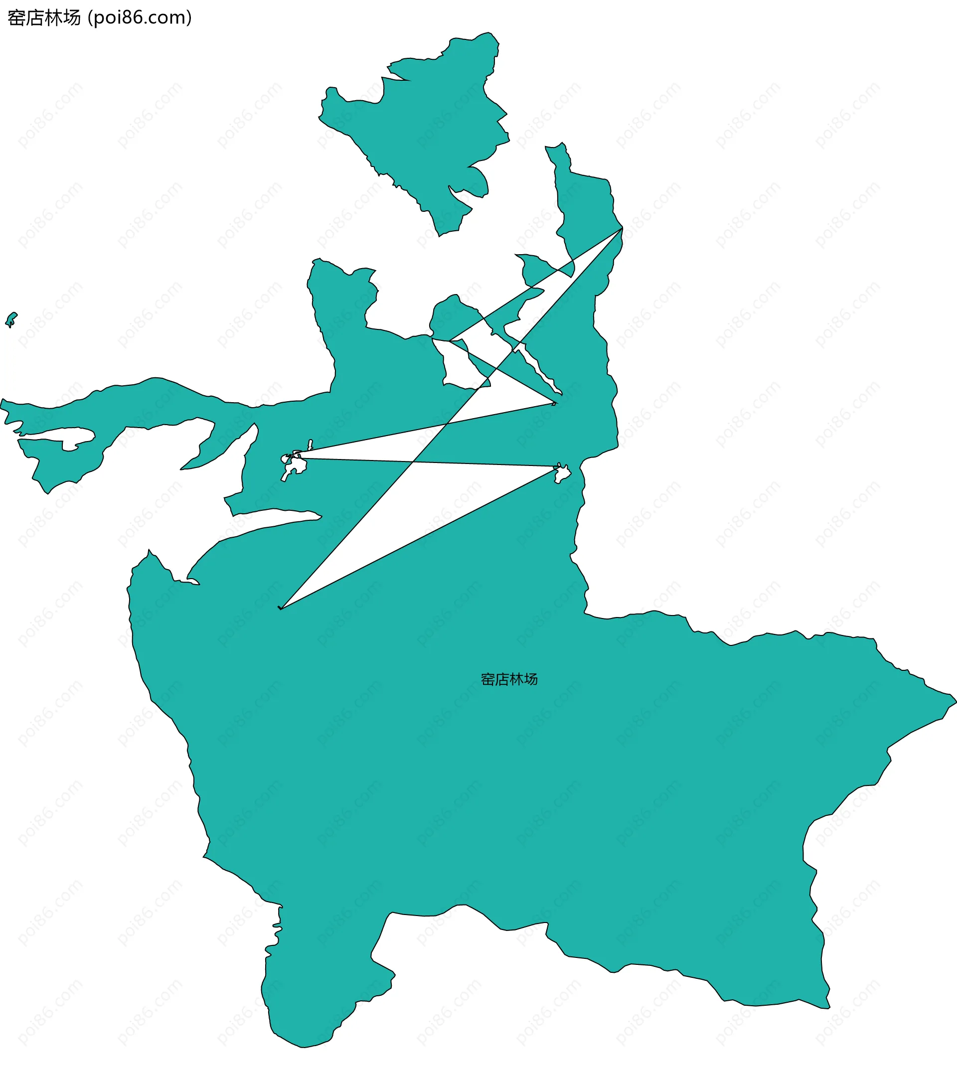 窑店林场边界地图