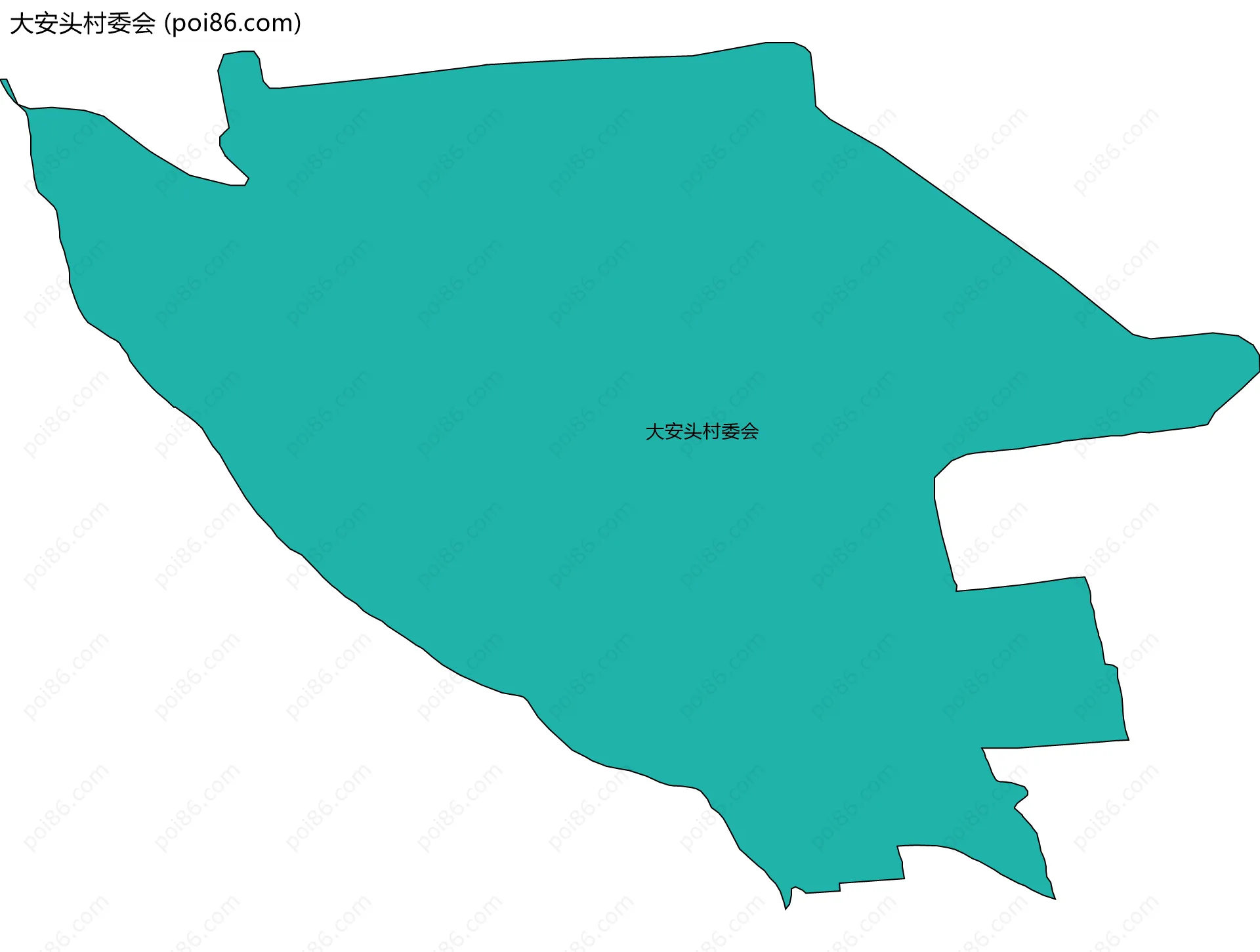 大安头村委会边界地图