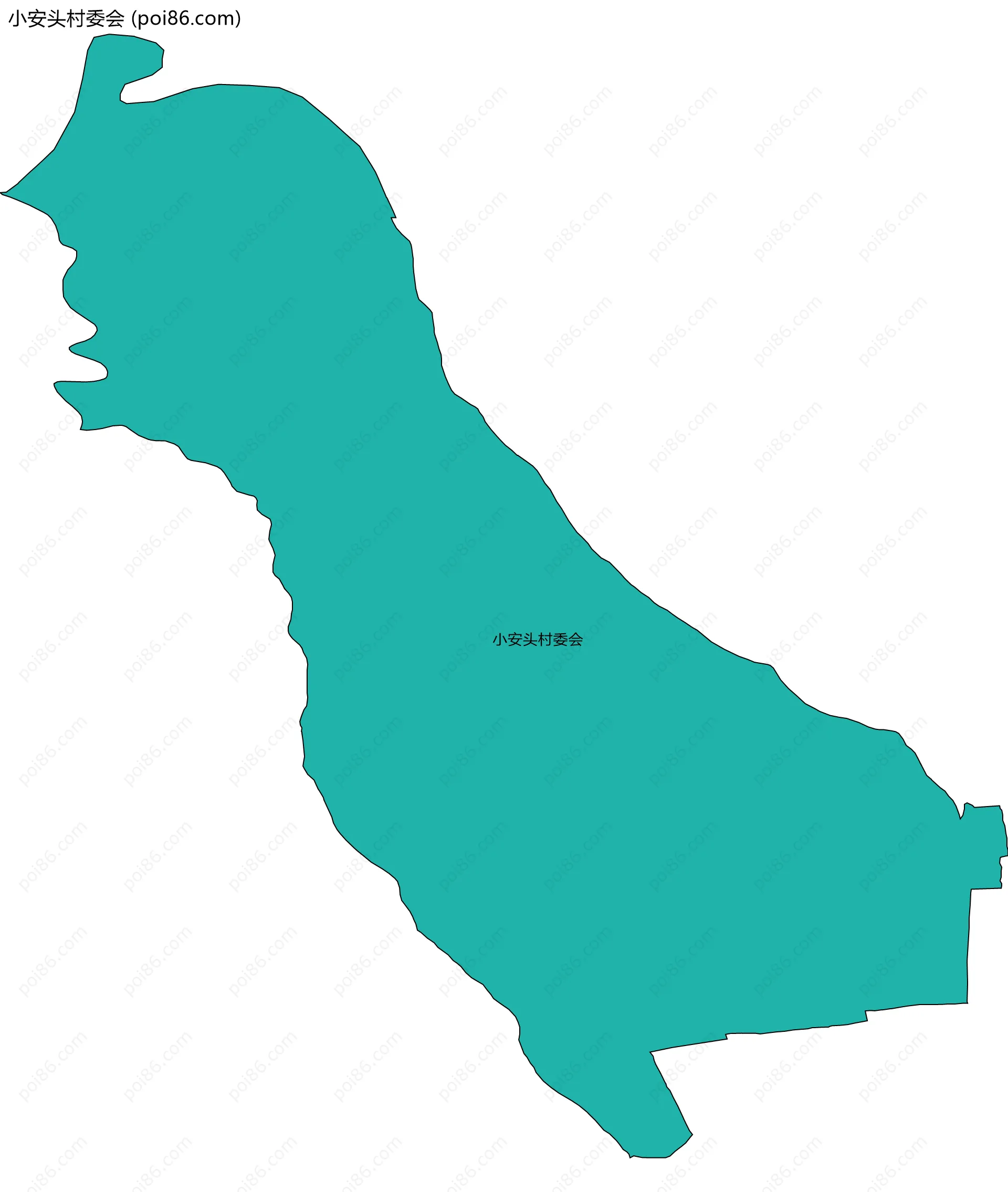 小安头村委会边界地图