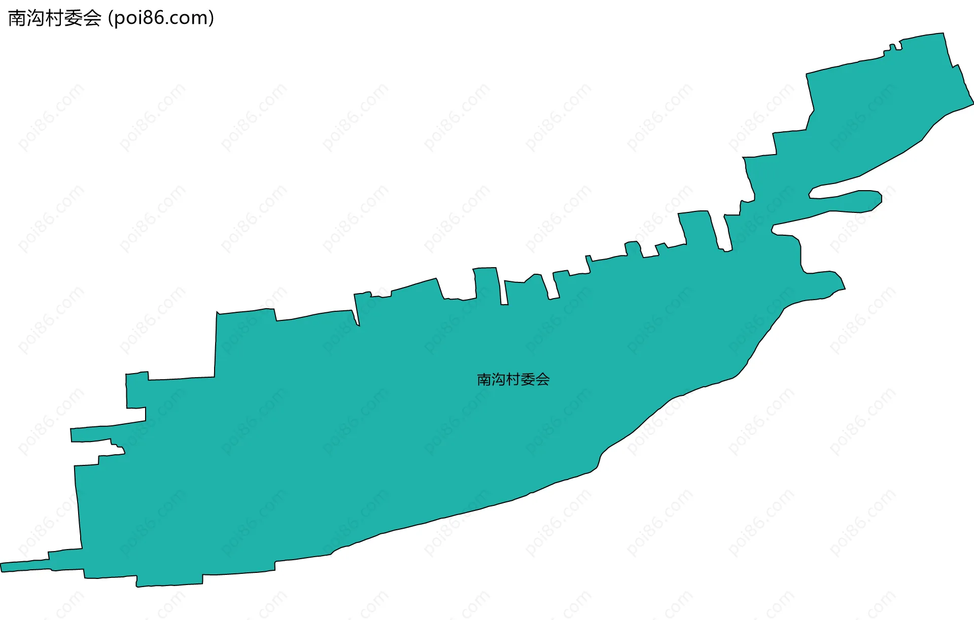 南沟村委会边界地图