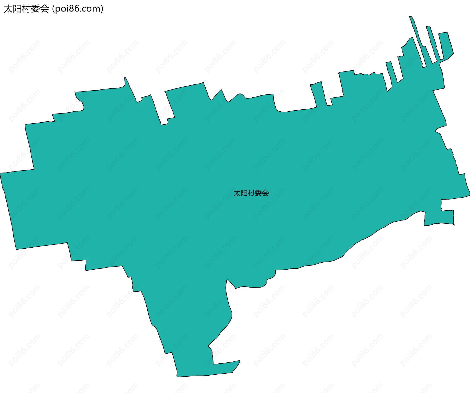 太阳村委会边界地图