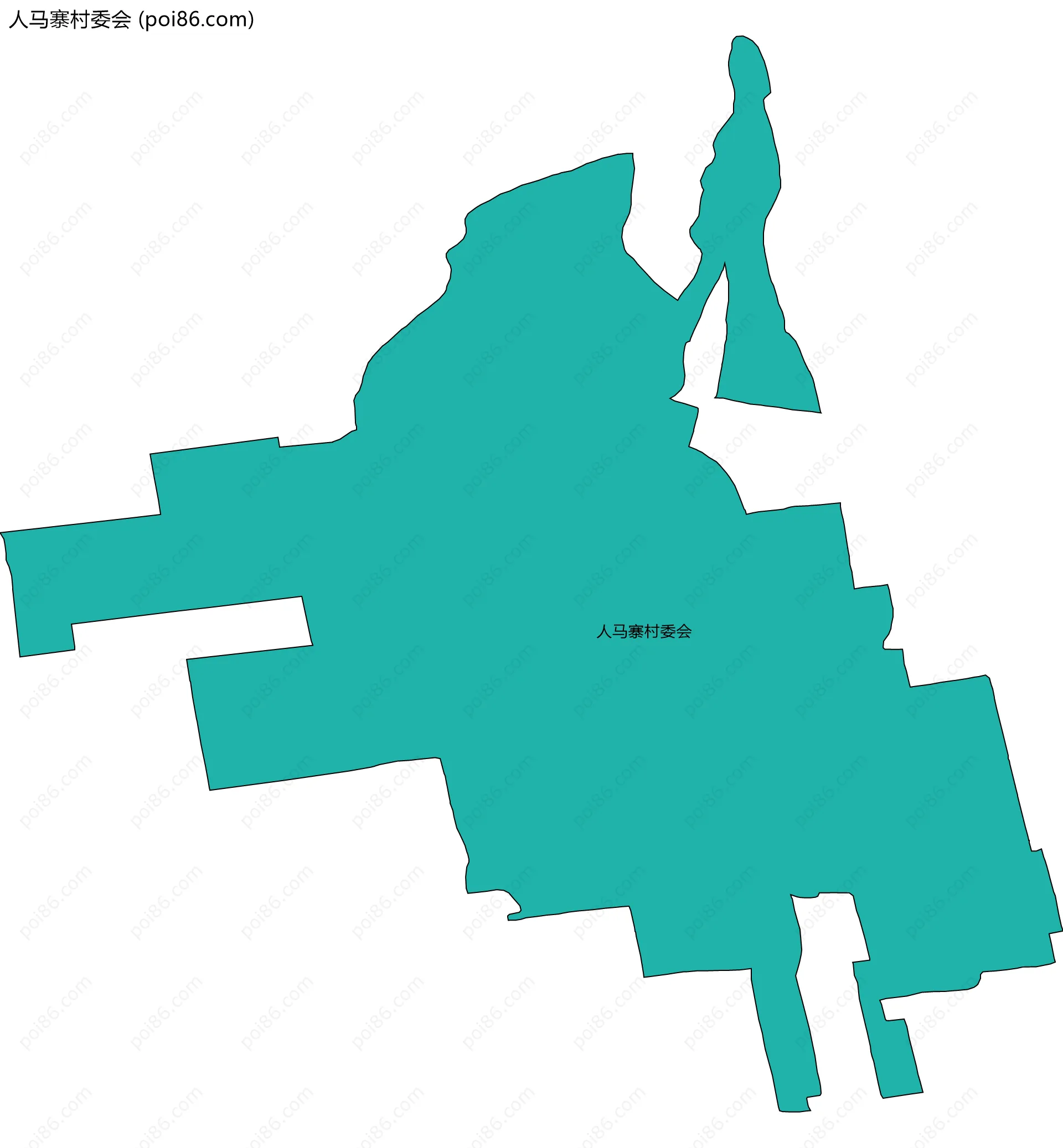 人马寨村委会边界地图