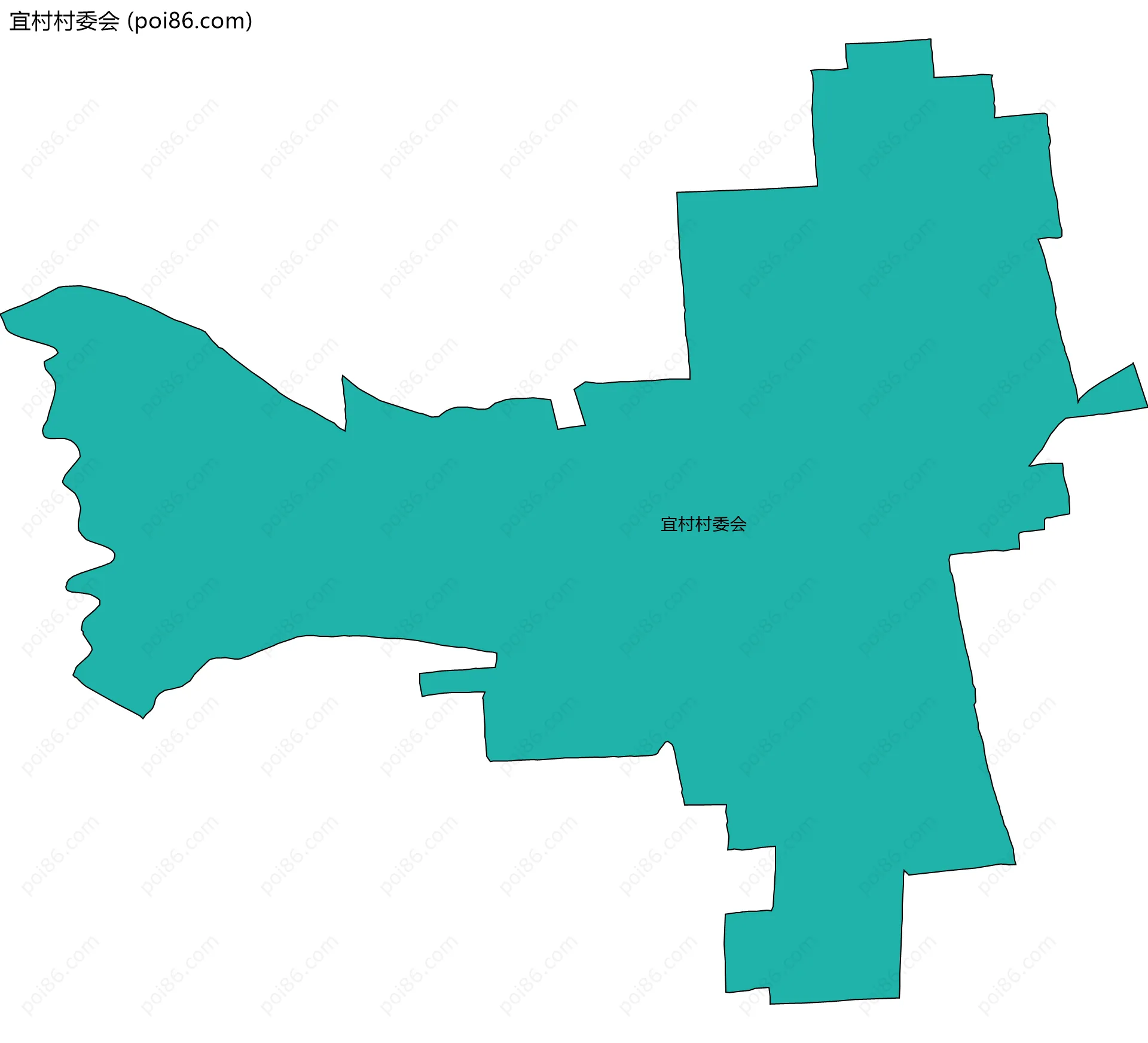宜村村委会边界地图