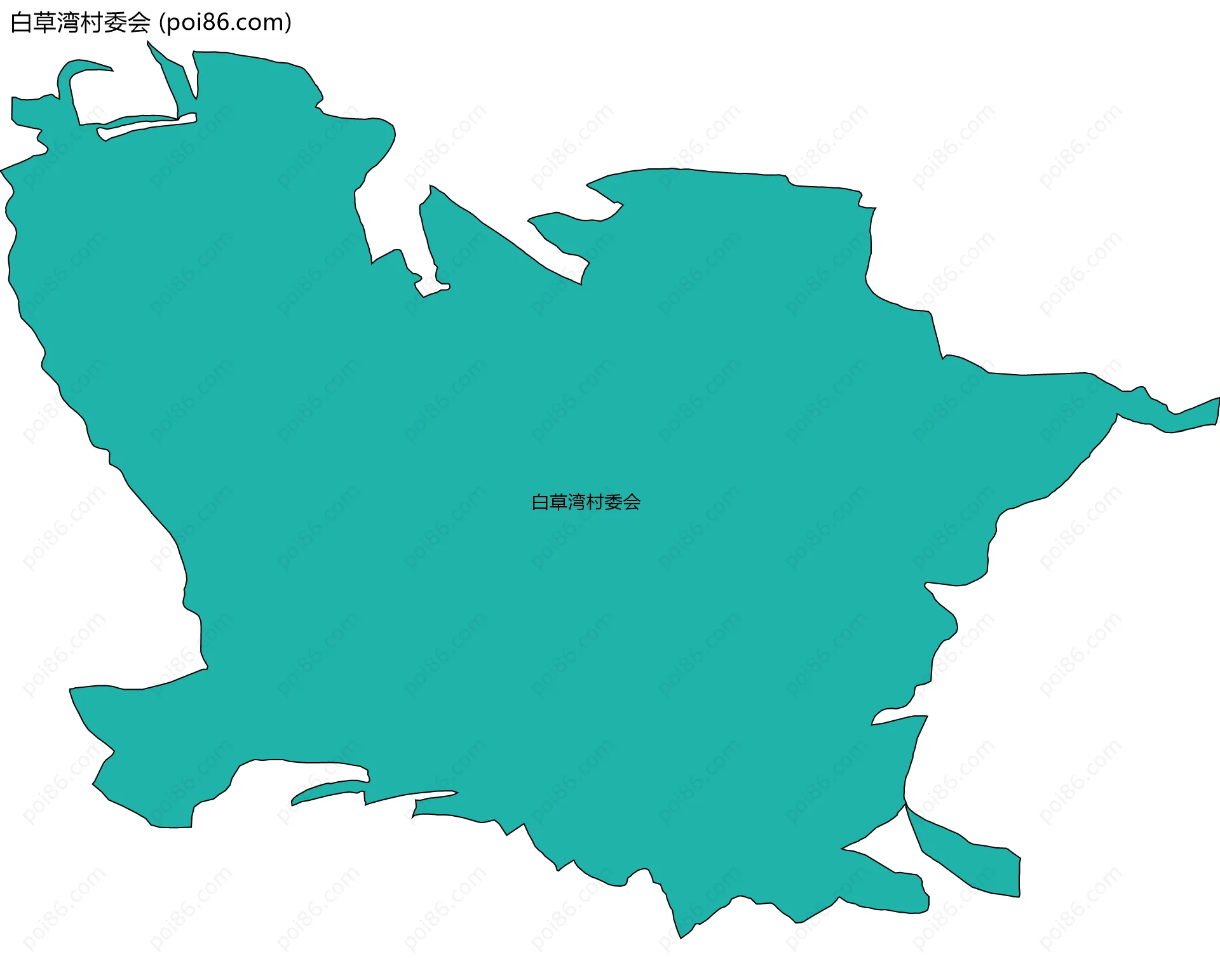 白草湾村委会边界地图