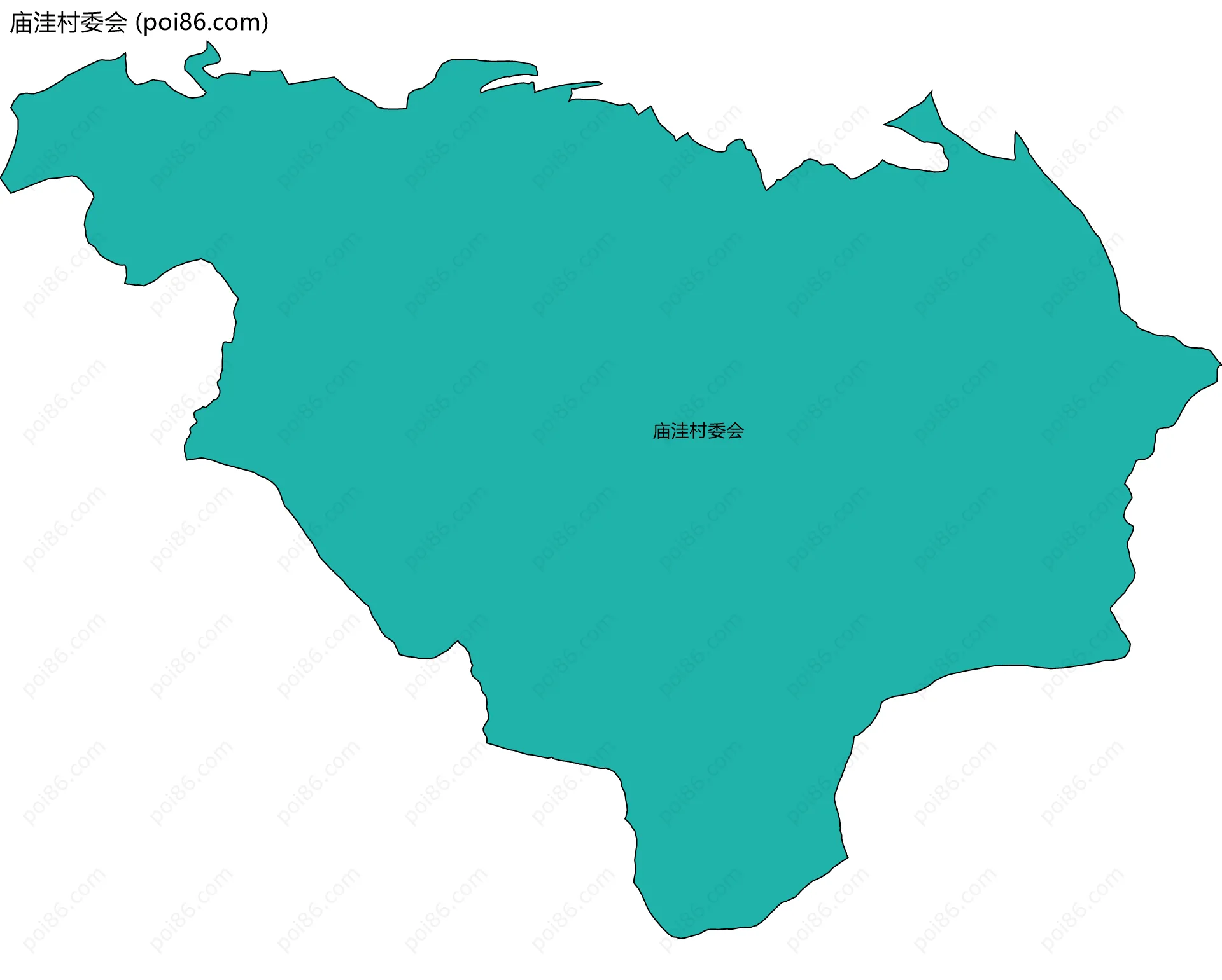 庙洼村委会边界地图