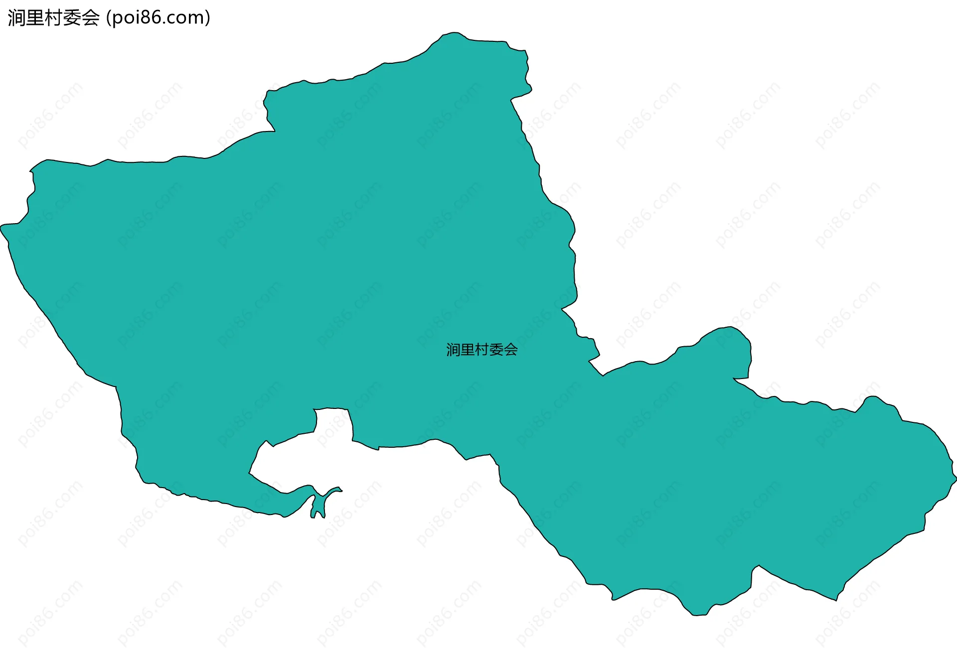 涧里村委会边界地图