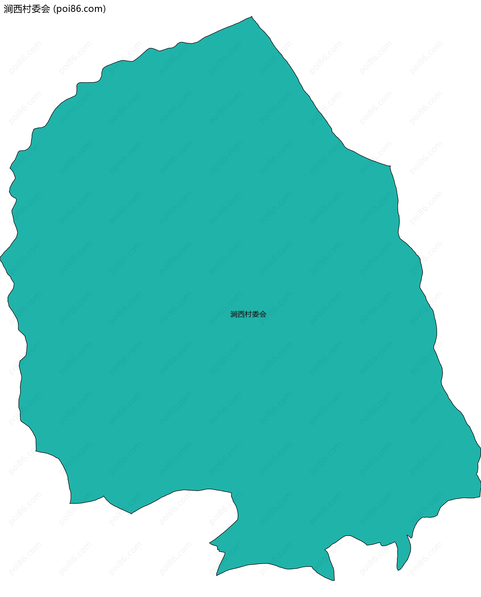 涧西村委会边界地图