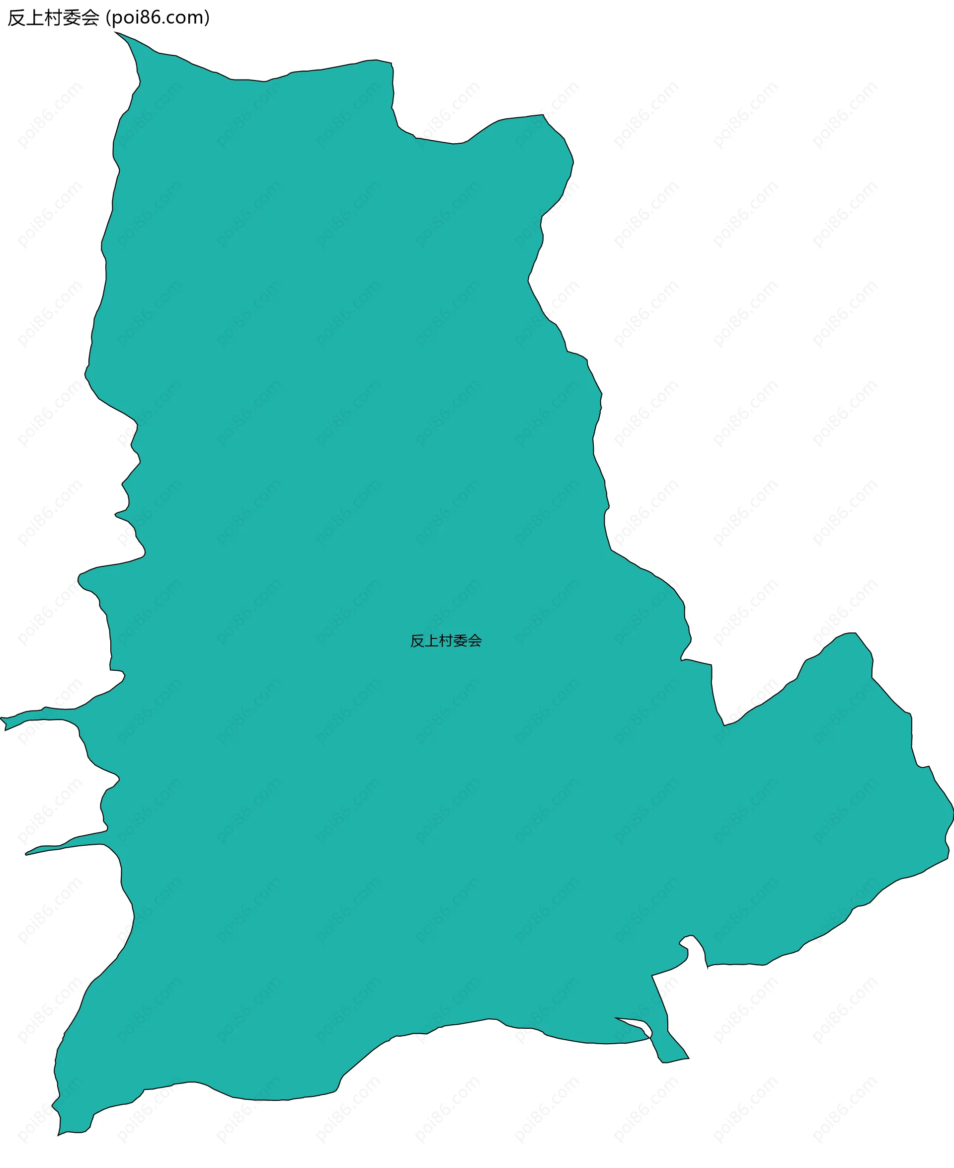 反上村委会边界地图