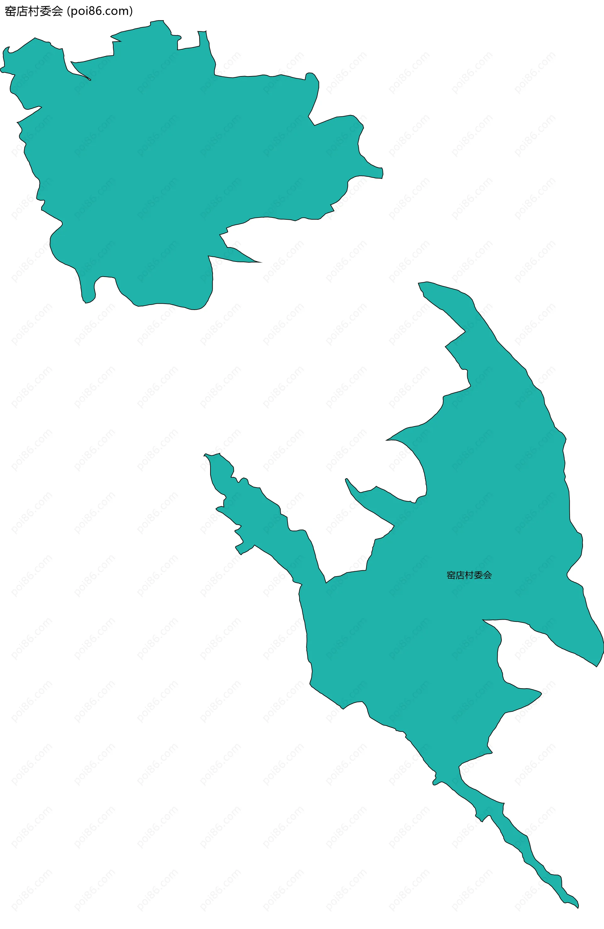 窑店村委会边界地图