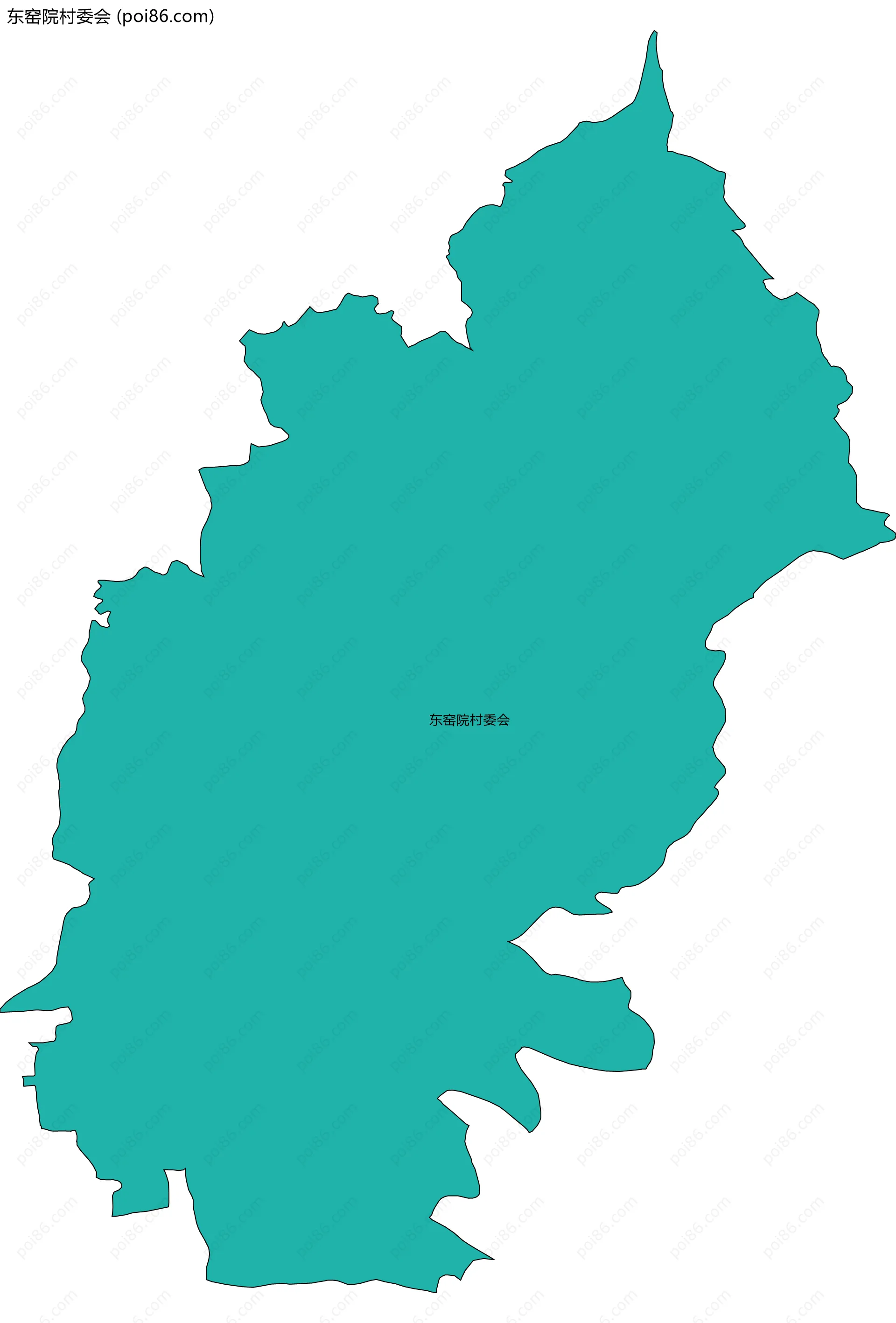 东窑院村委会边界地图