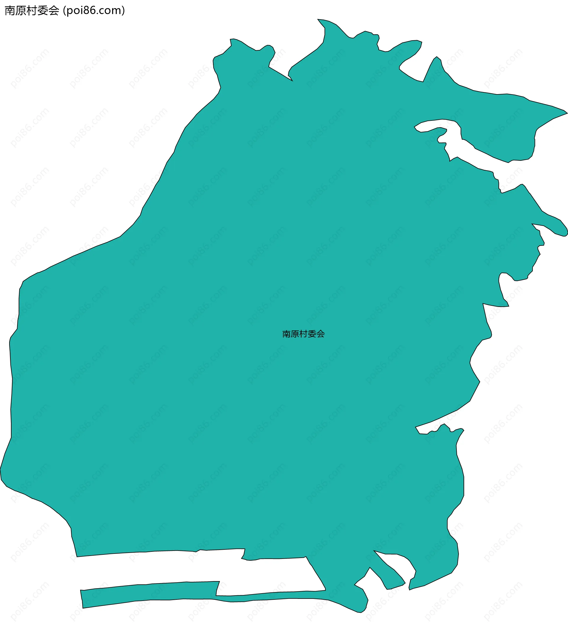 南原村委会边界地图