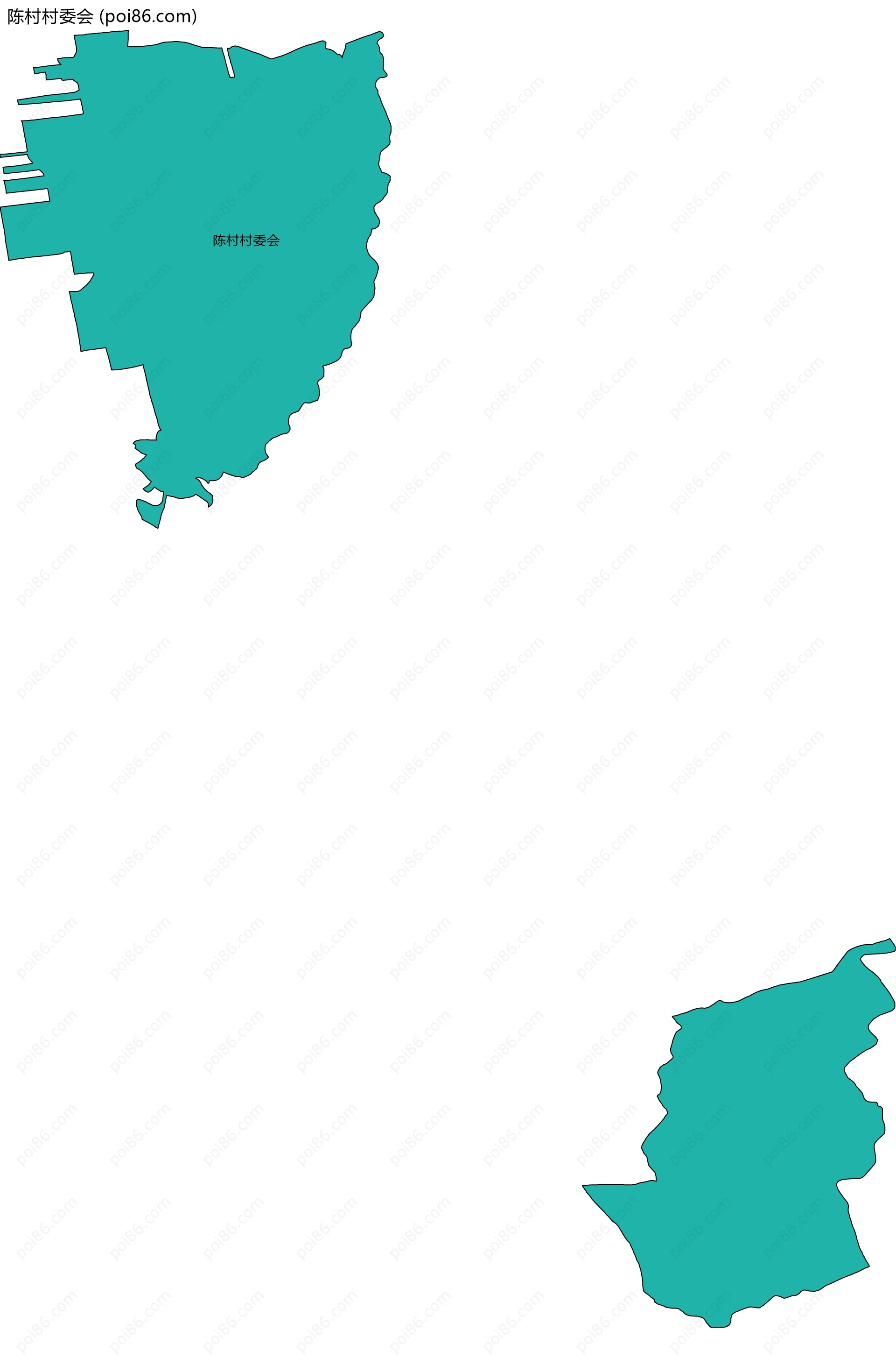 陈村村委会边界地图