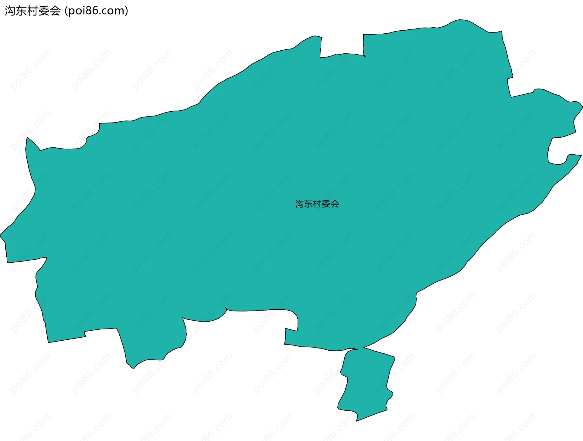 沟东村委会边界地图