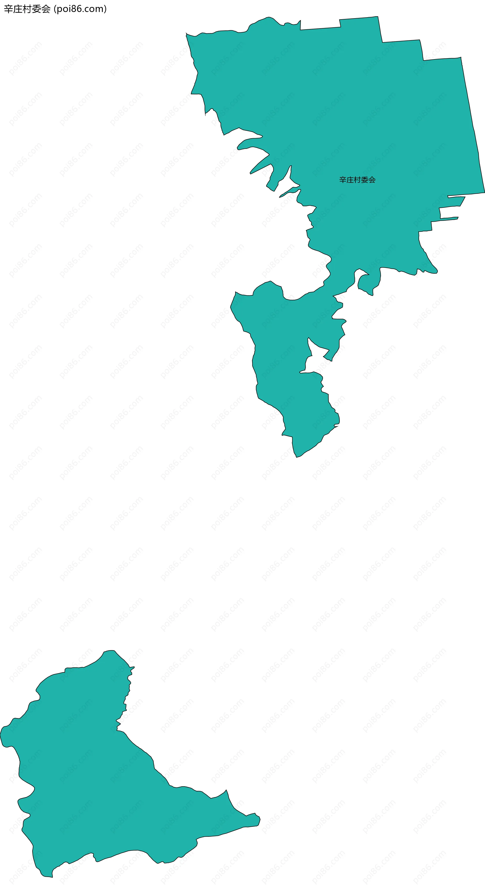 辛庄村委会边界地图