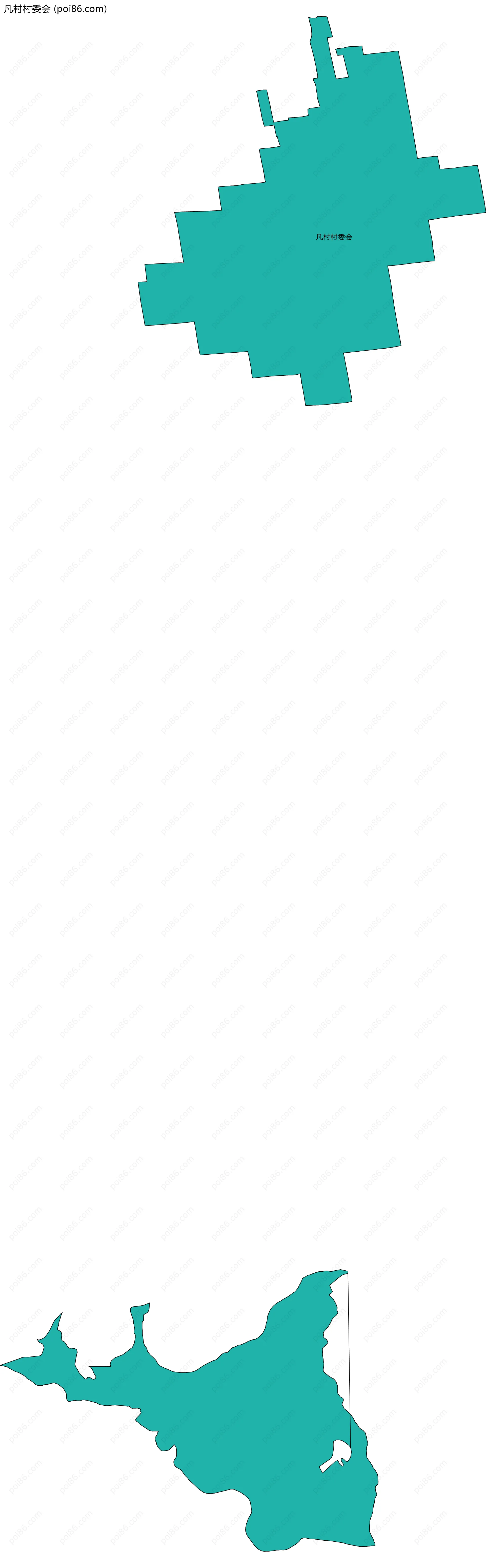凡村村委会边界地图
