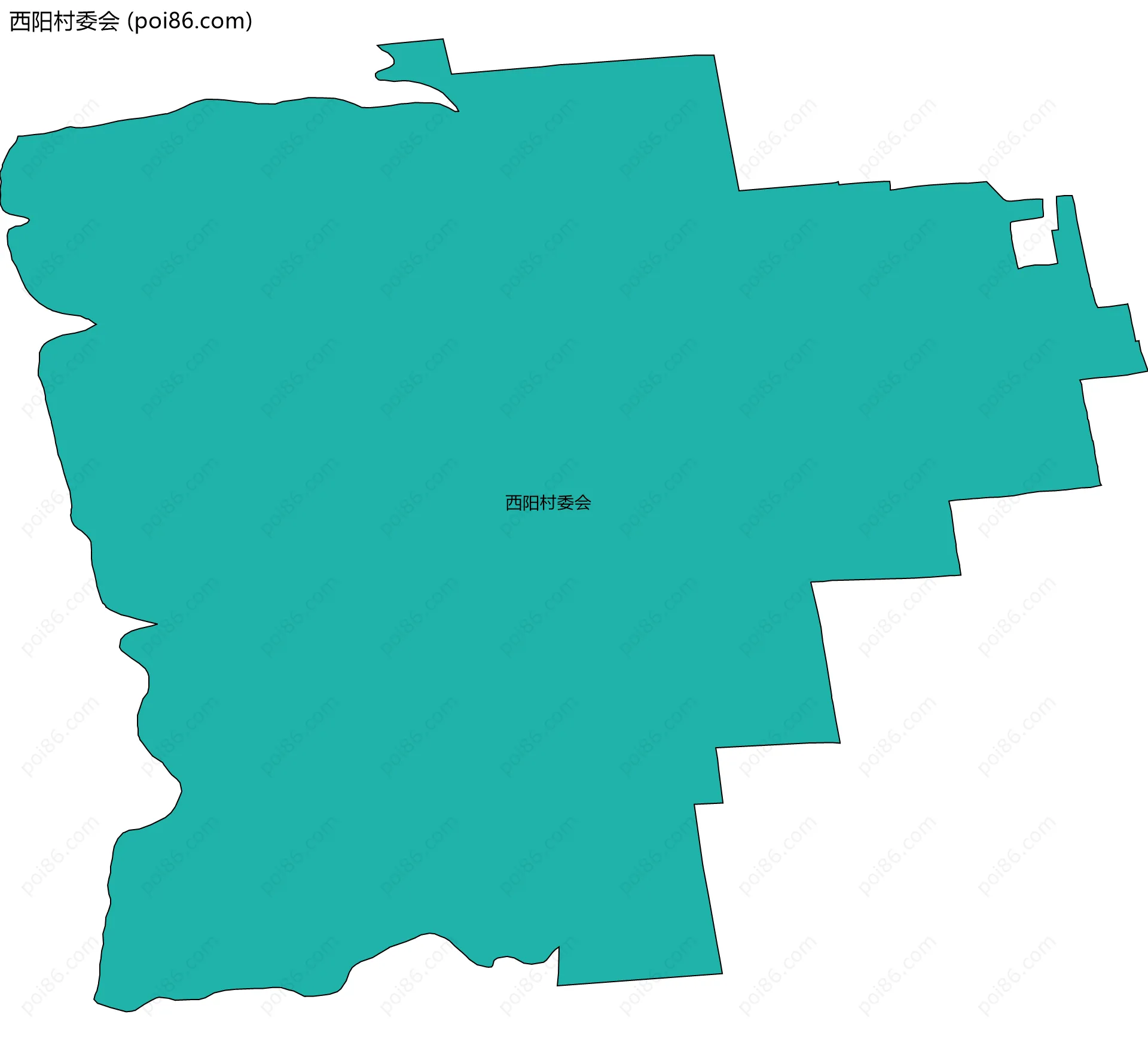 西阳村委会边界地图