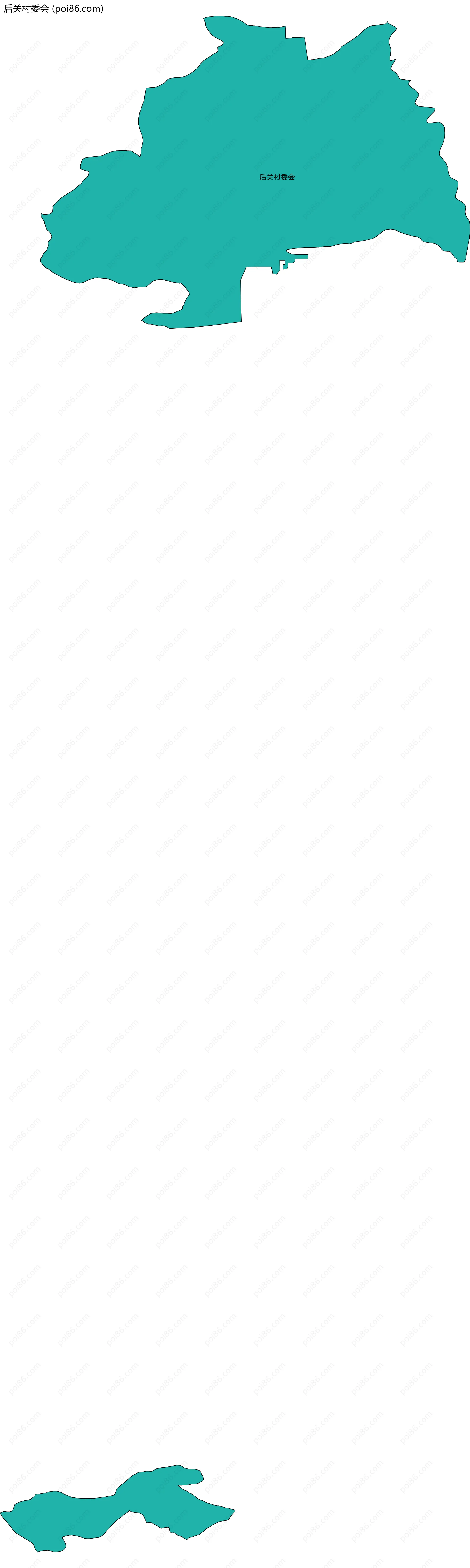后关村委会边界地图