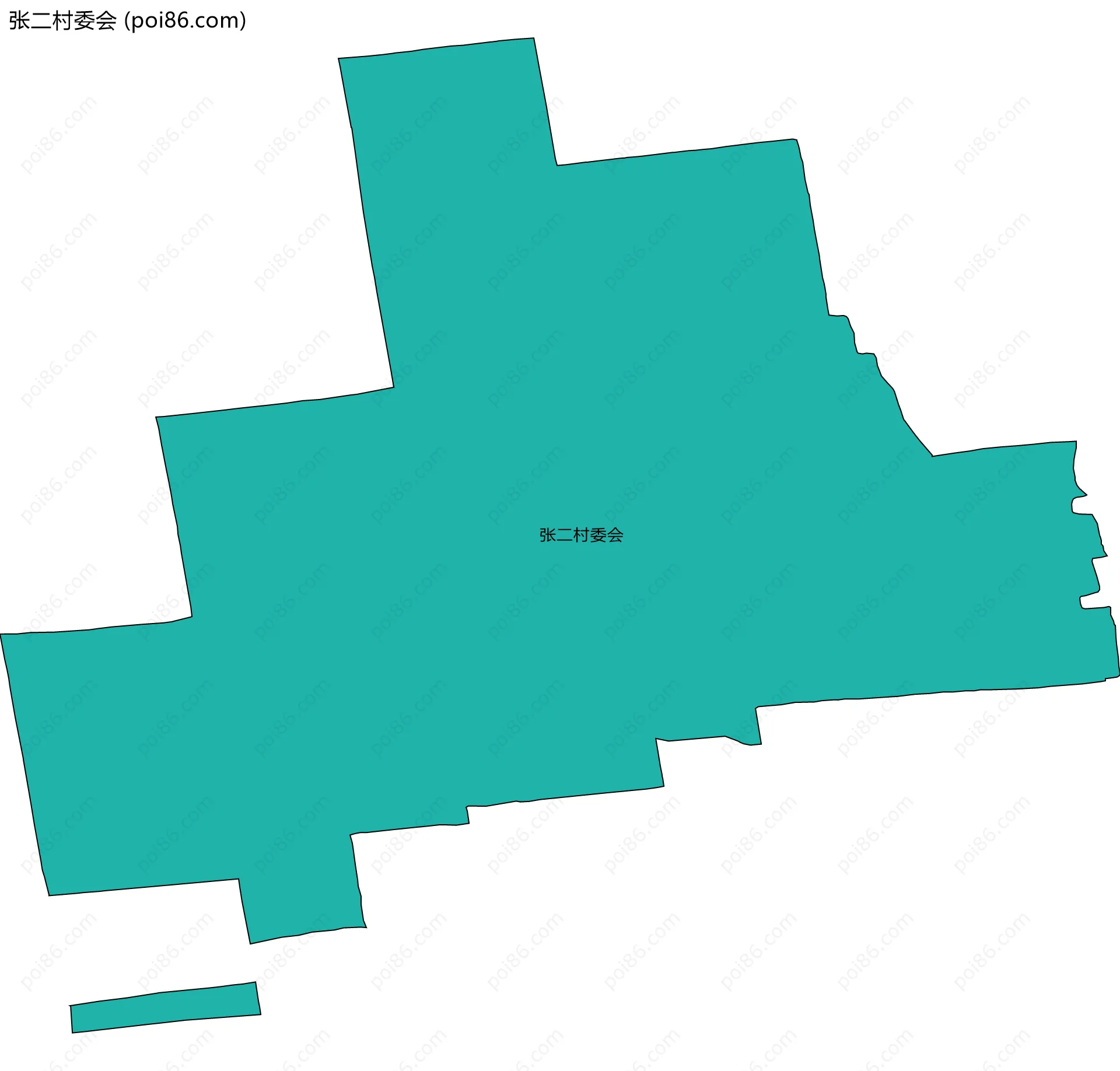 张二村委会边界地图