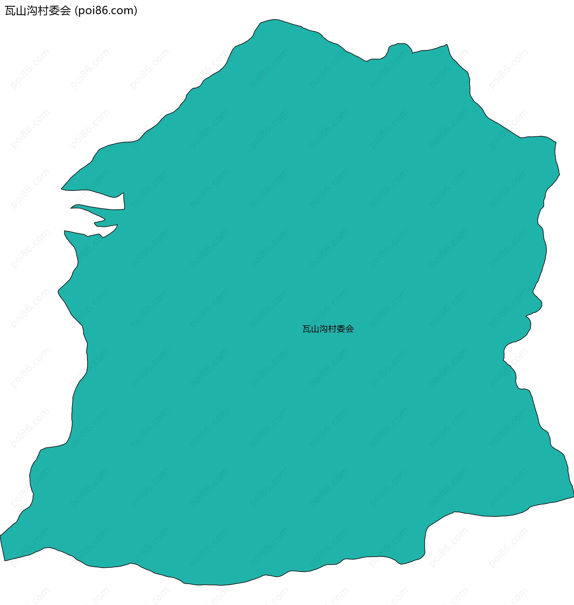 瓦山沟村委会边界地图