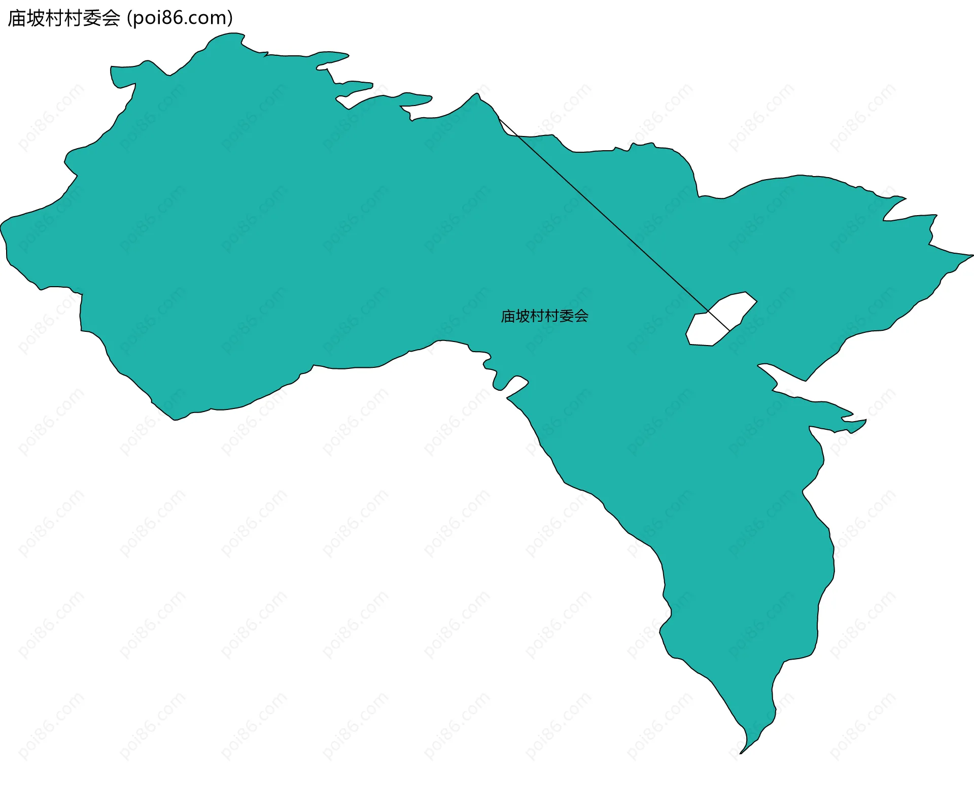 庙坡村村委会边界地图