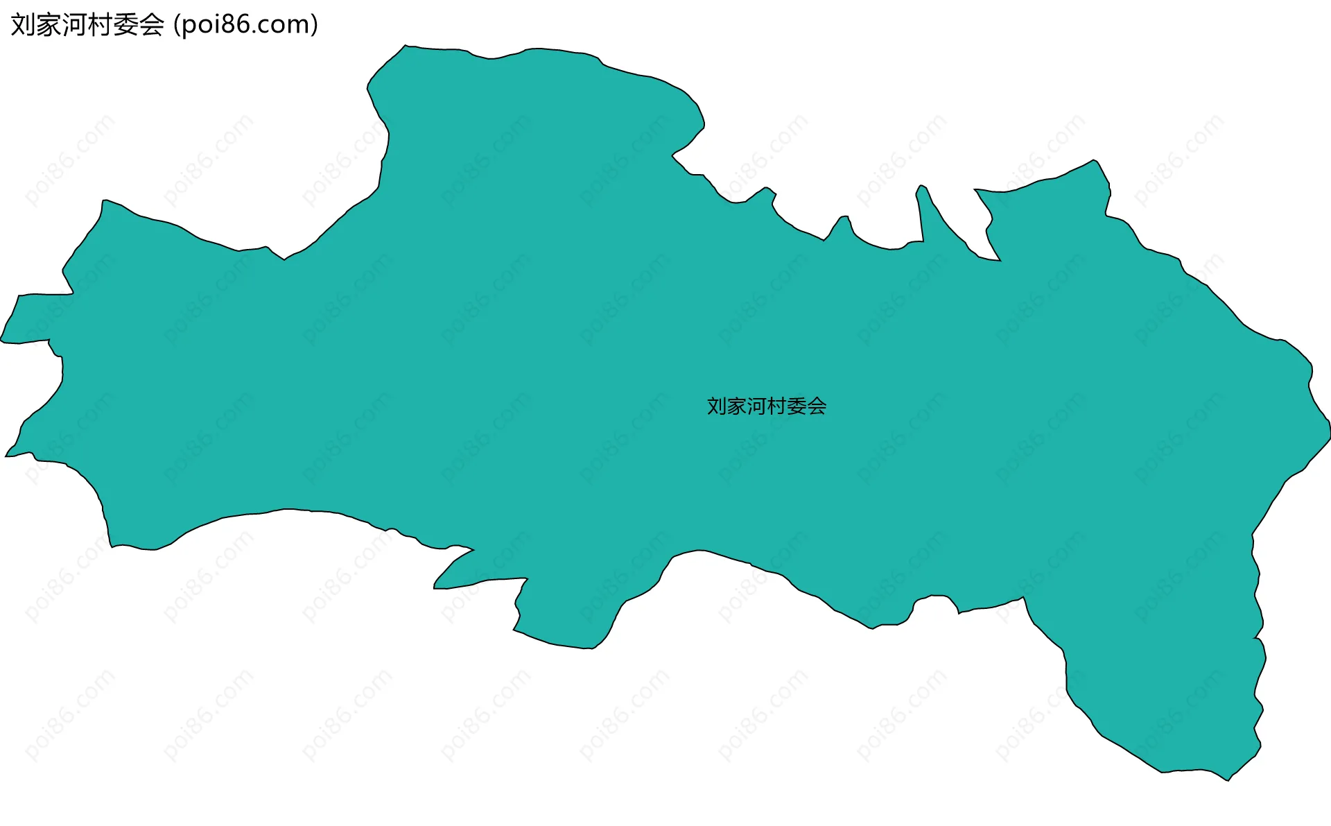 刘家河村委会边界地图