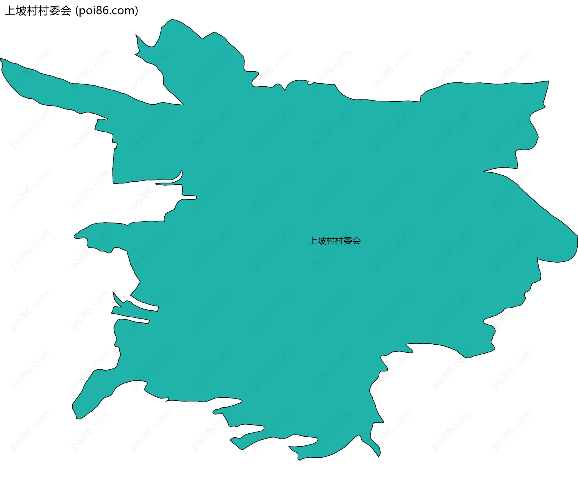 上坡村村委会边界地图