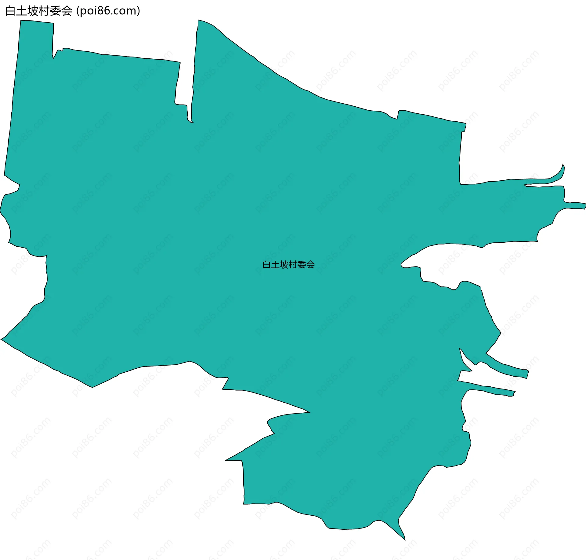 白土坡村委会边界地图