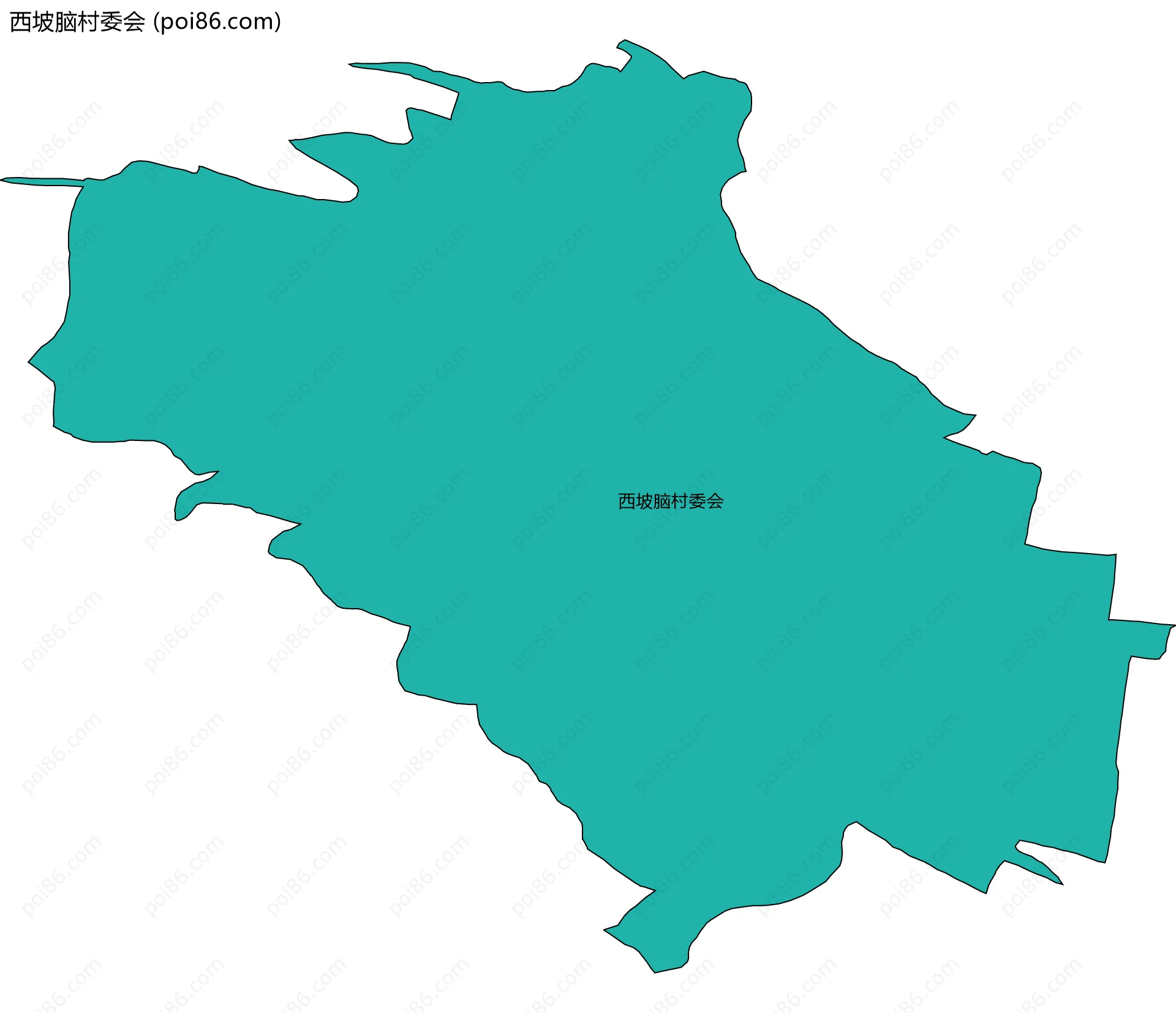 西坡脑村委会边界地图