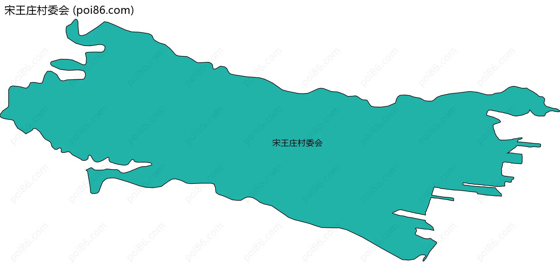 宋王庄村委会边界地图