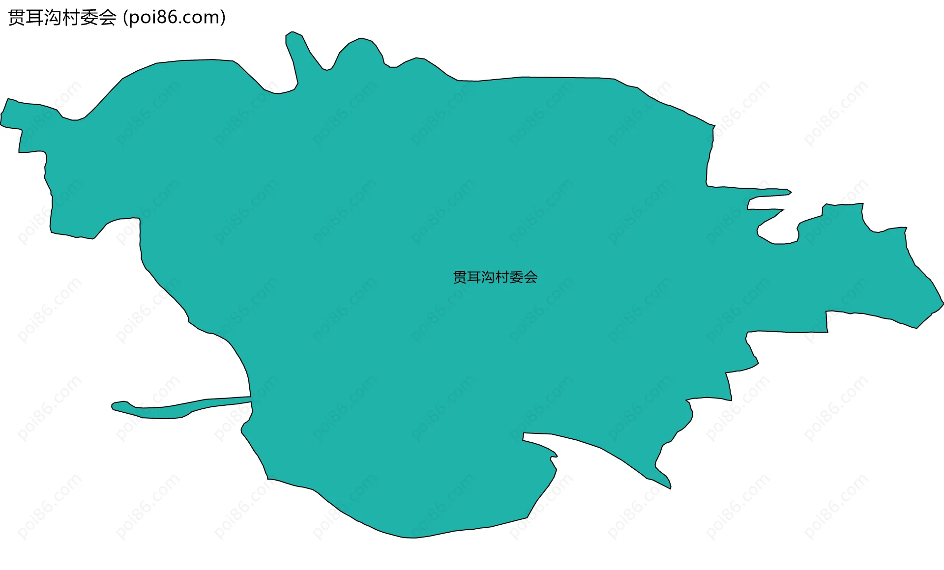 贯耳沟村委会边界地图