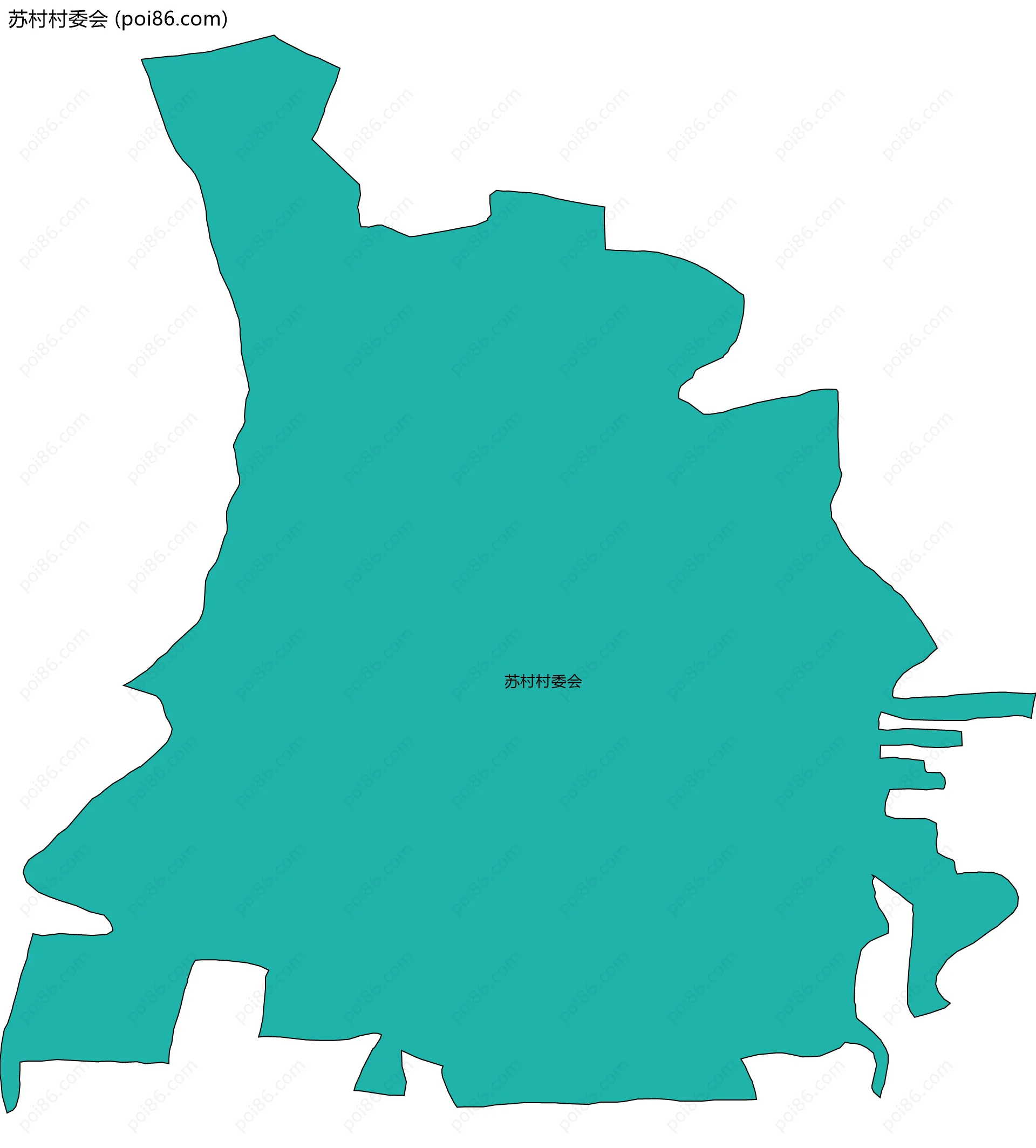 苏村村委会边界地图