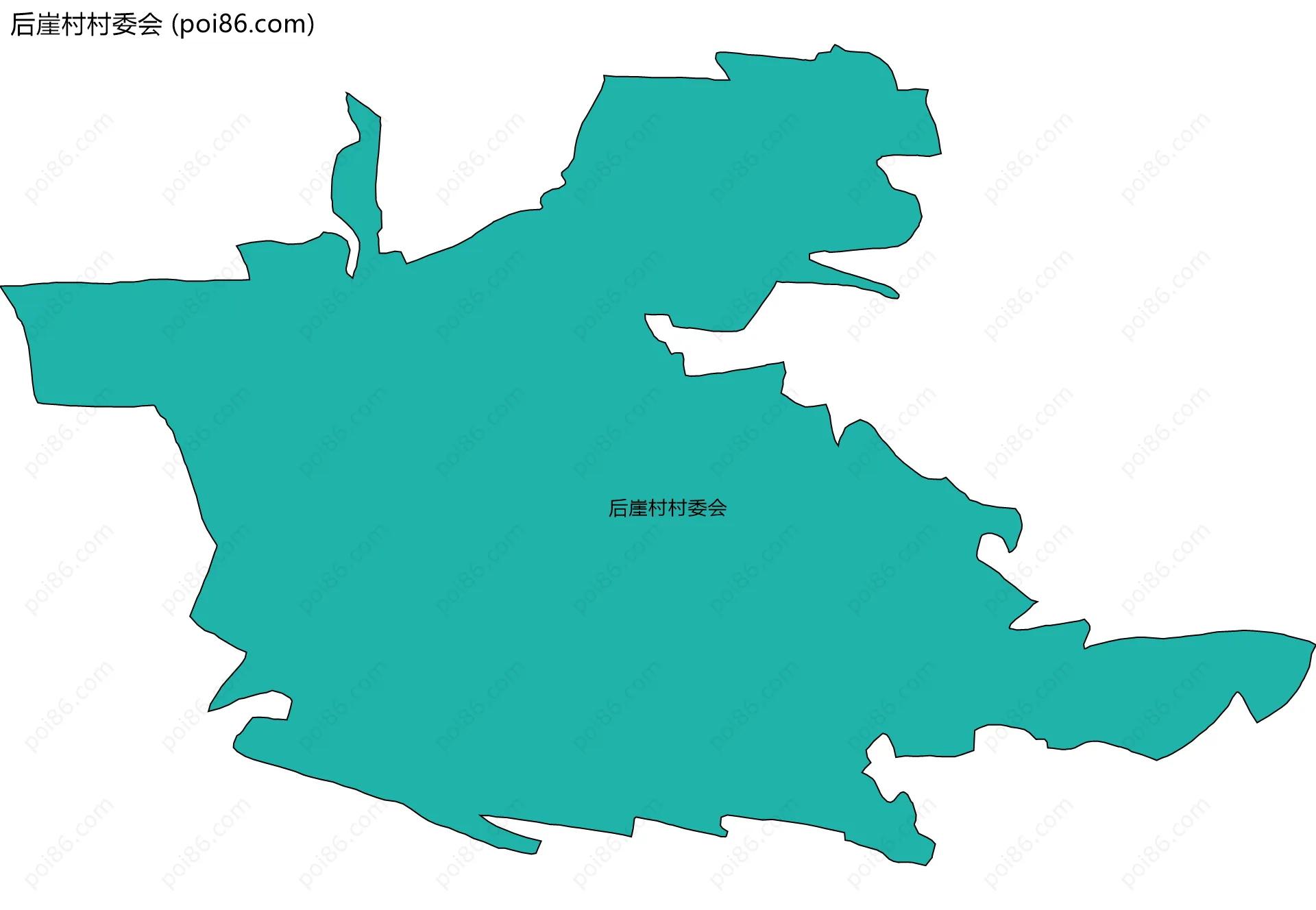 后崖村村委会边界地图