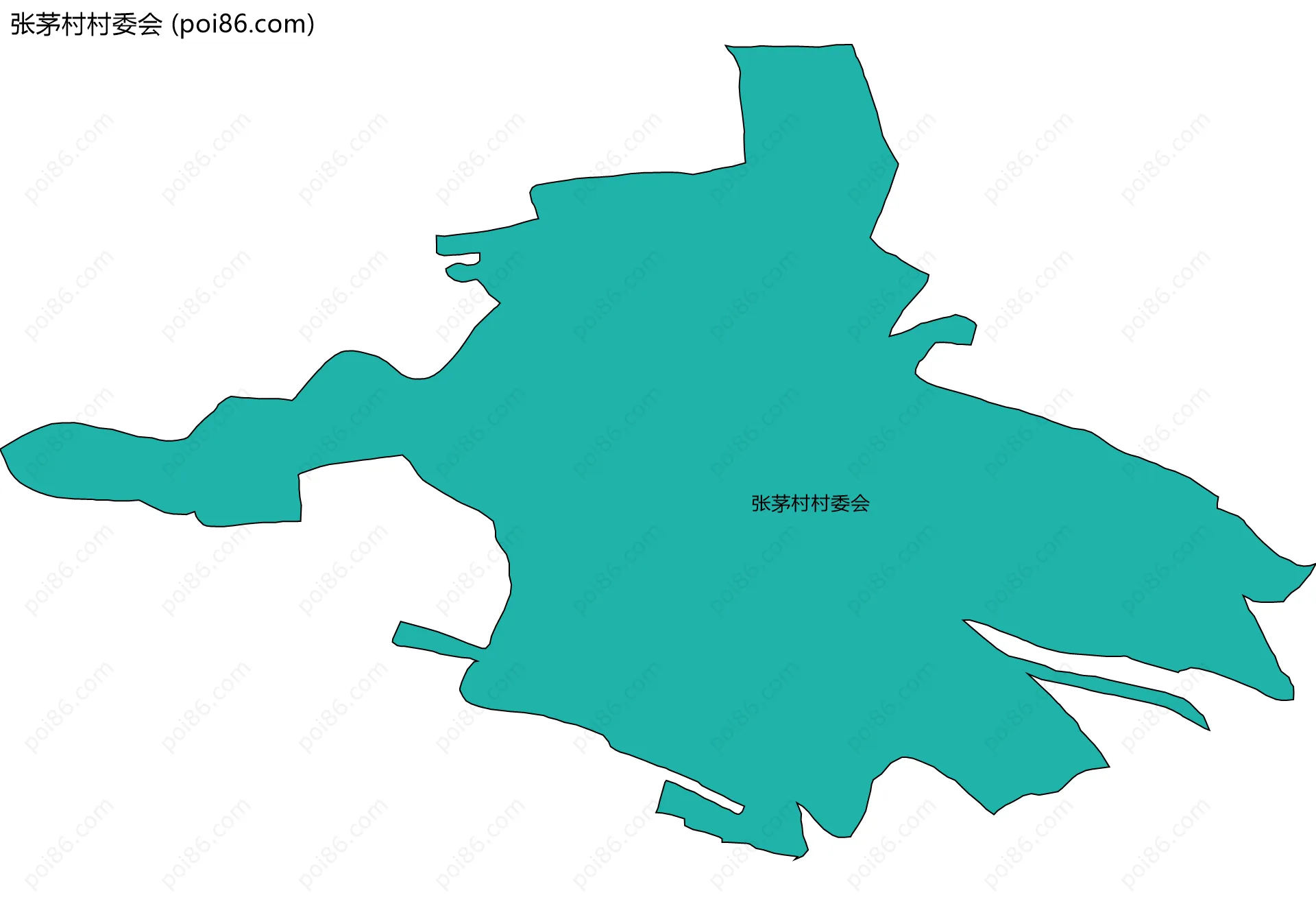 张茅村村委会边界地图