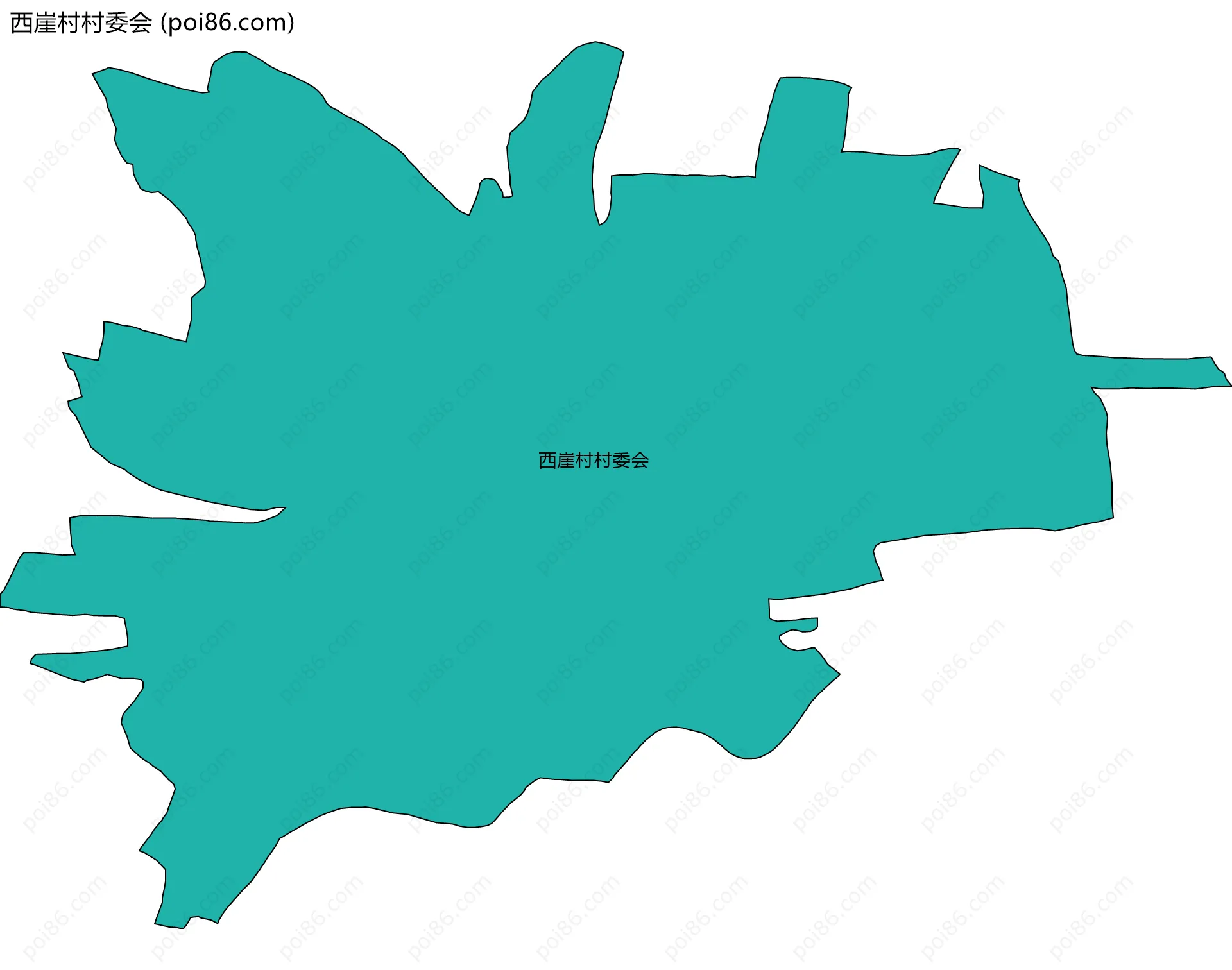 西崖村村委会边界地图