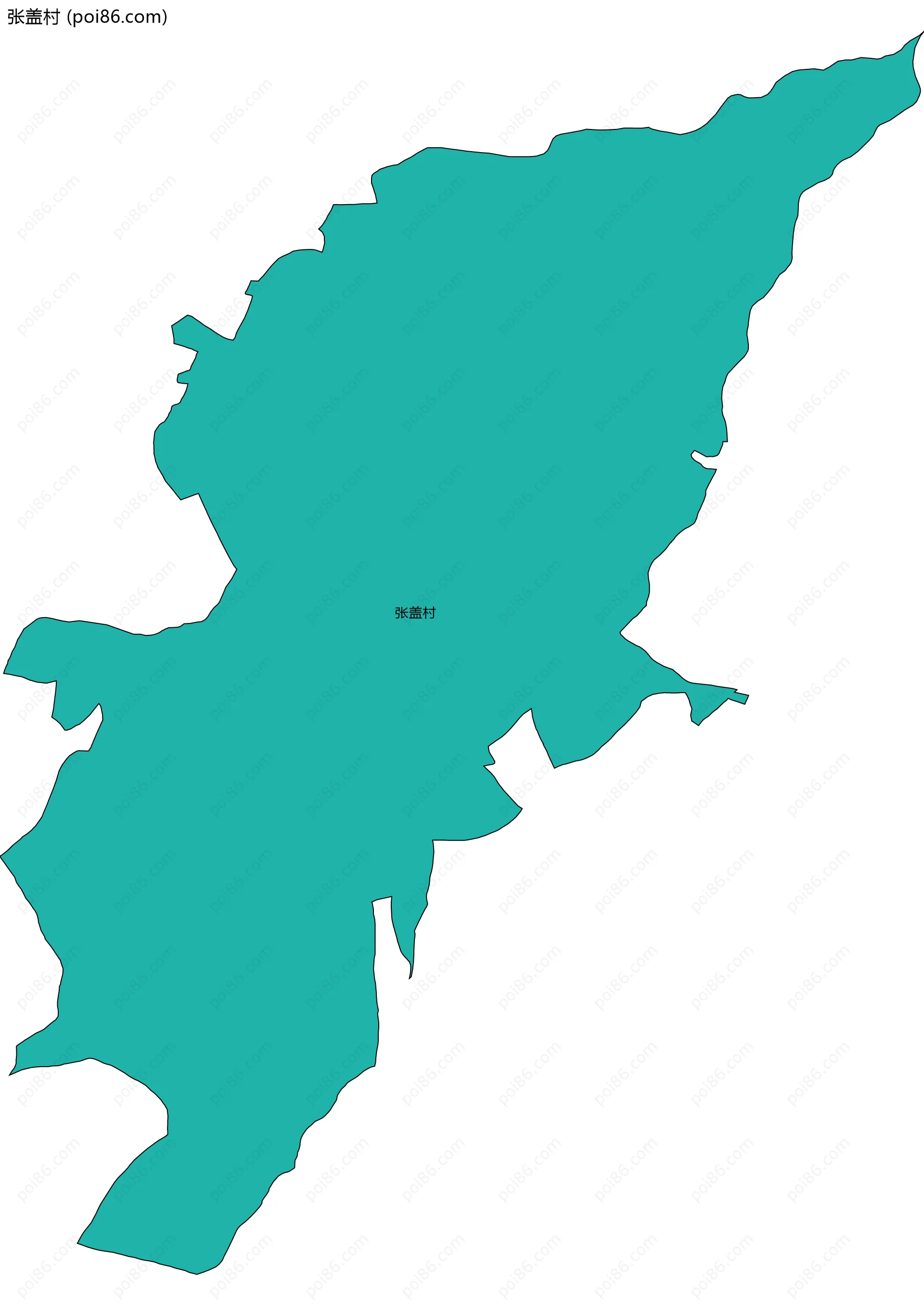 张盖村边界地图