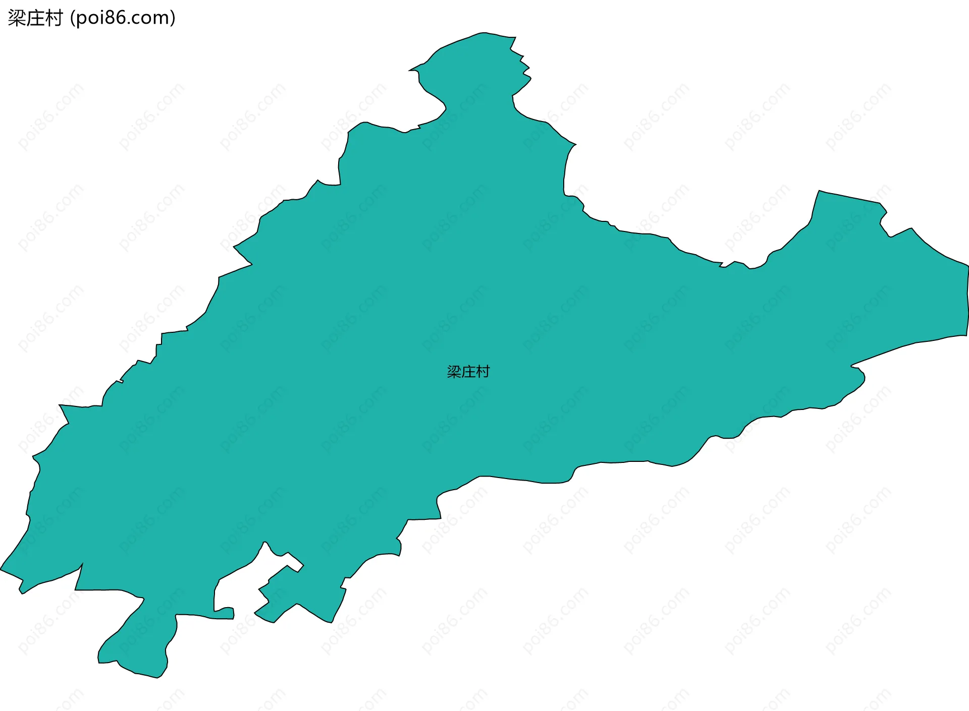 梁庄村边界地图