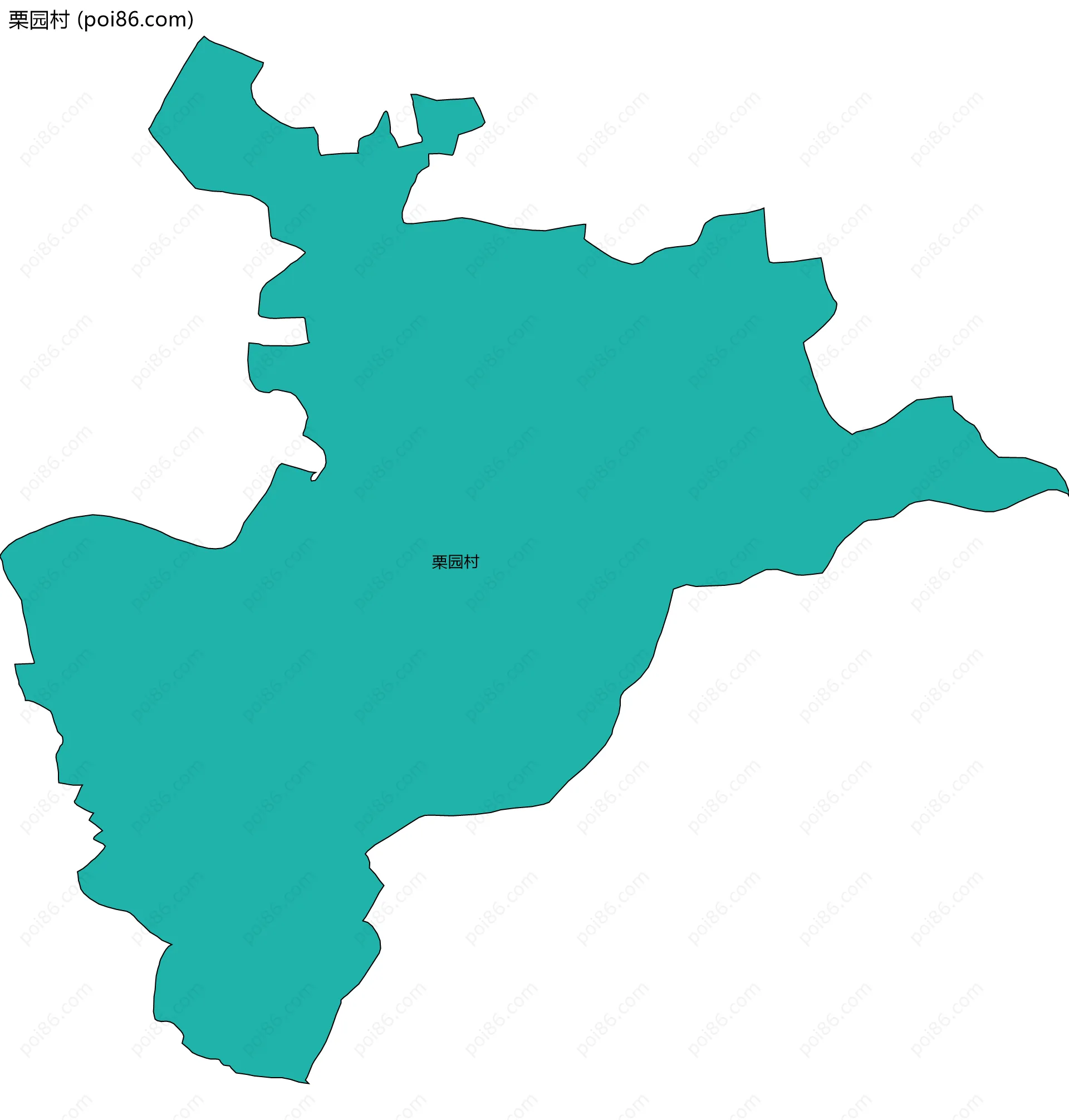 栗园村边界地图