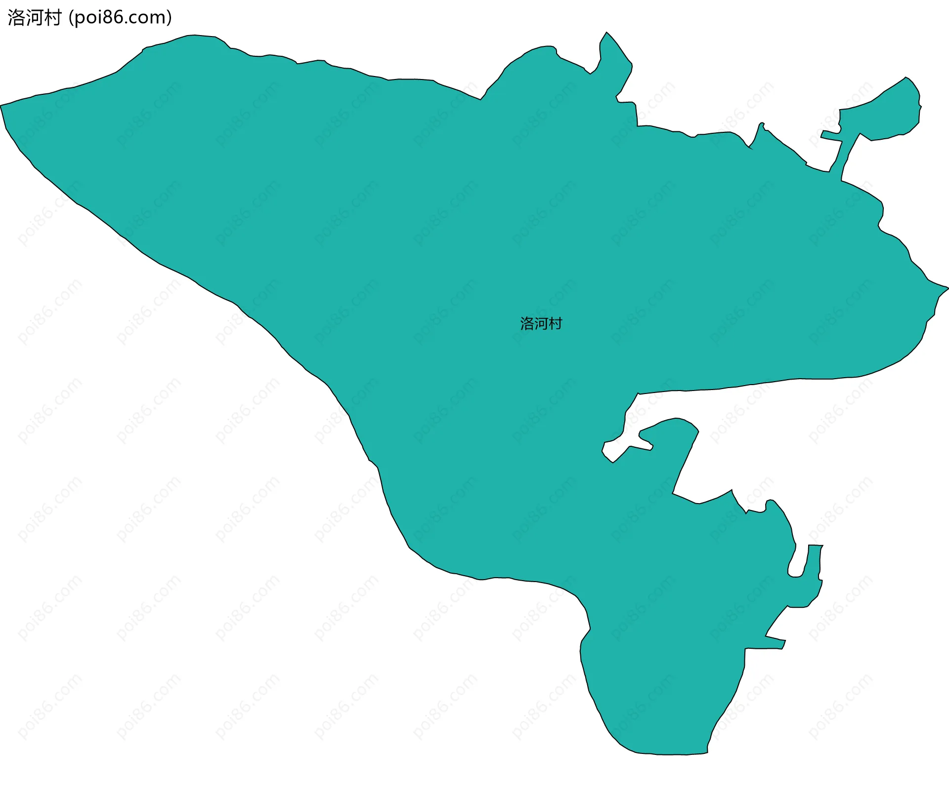 洛河村边界地图