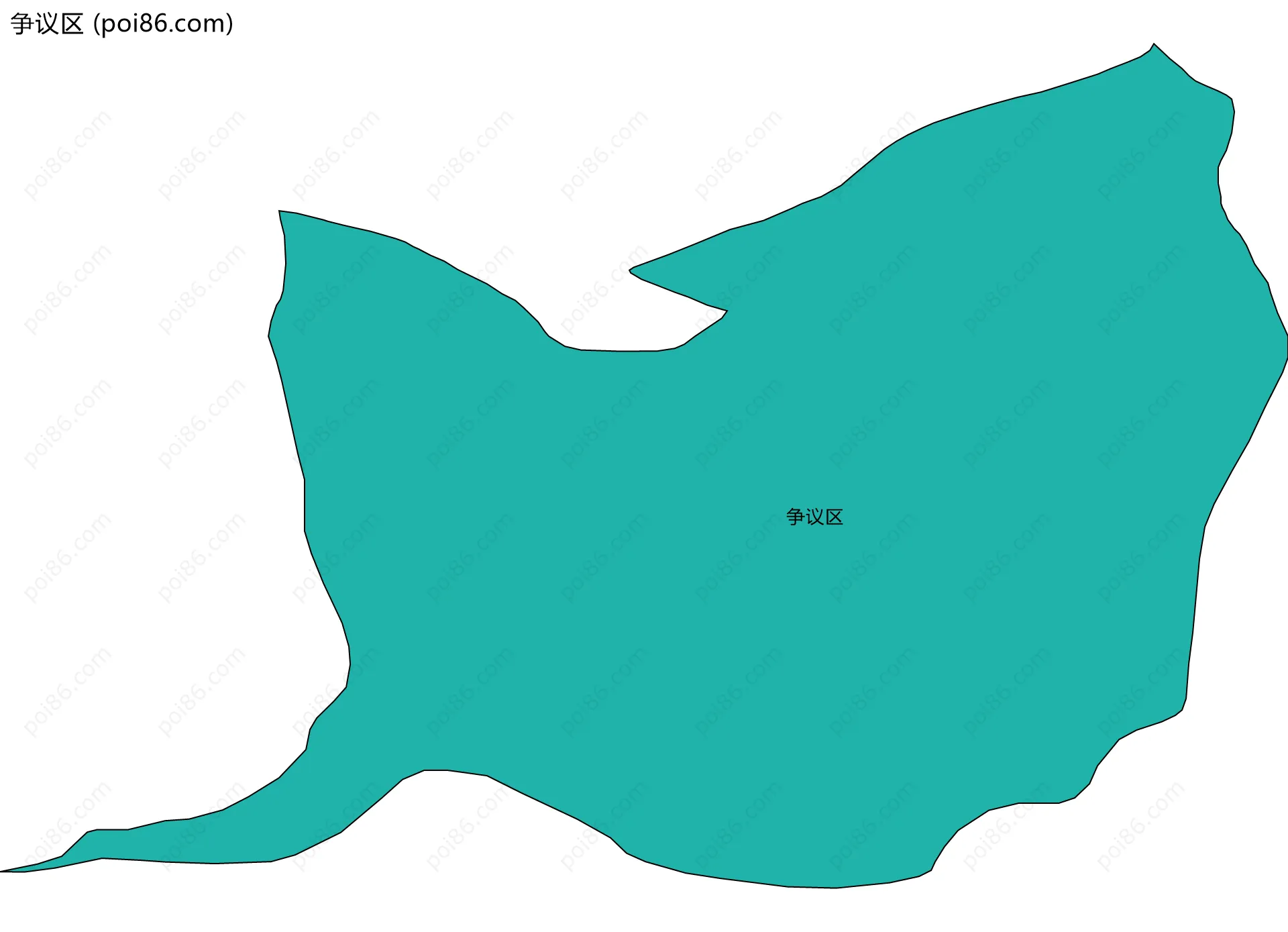 争议区边界地图