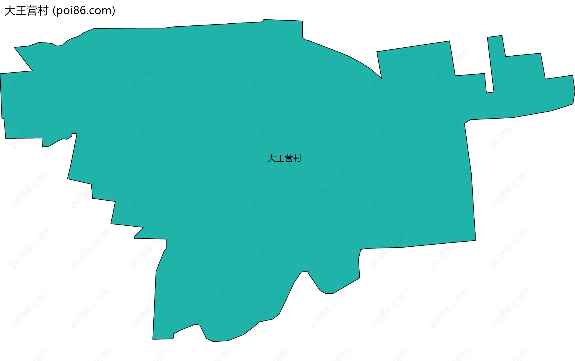 大王营村边界地图