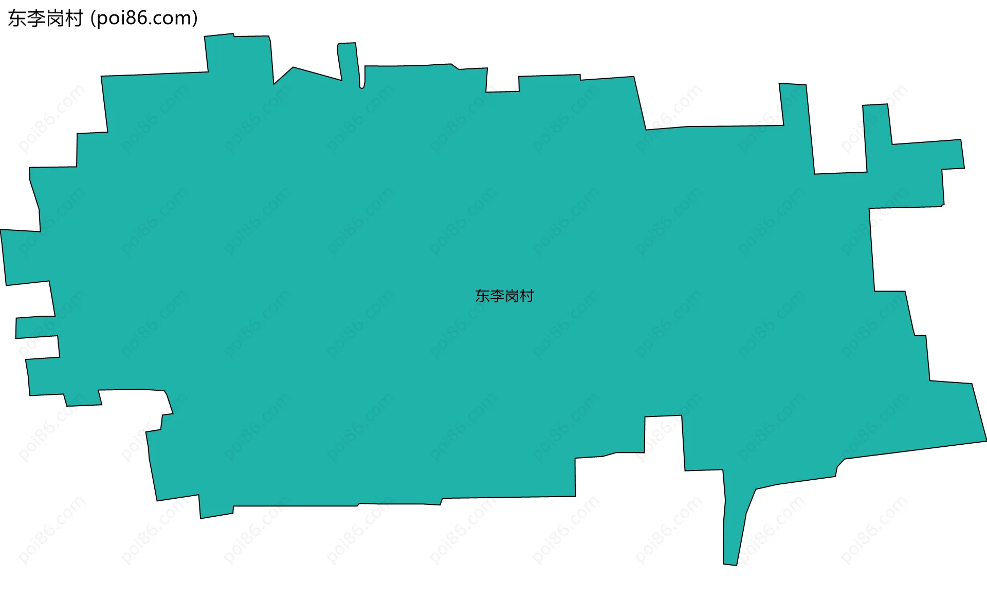 东李岗村边界地图