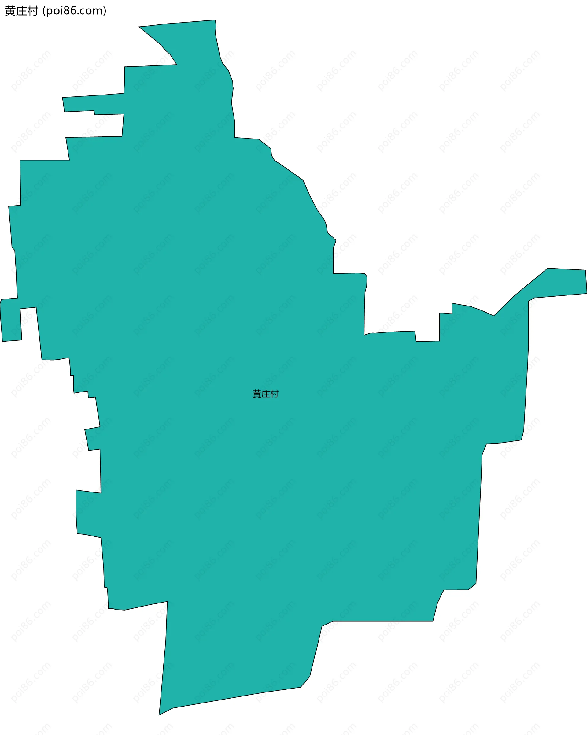黄庄村边界地图