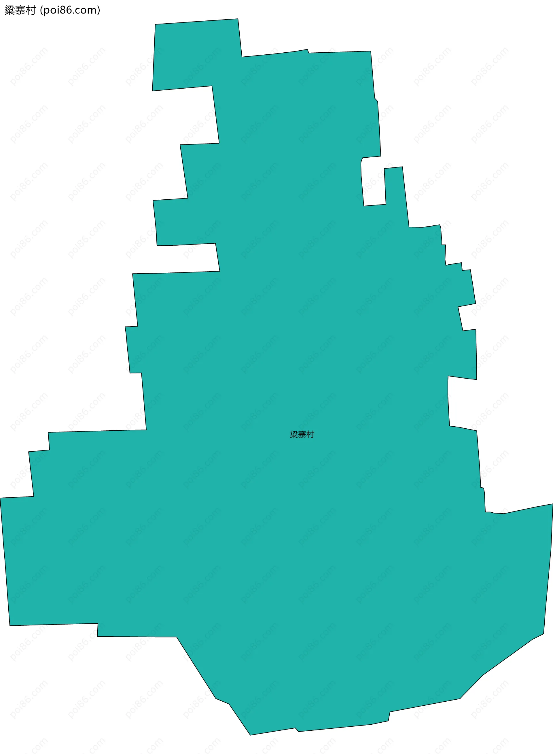 粱寨村边界地图