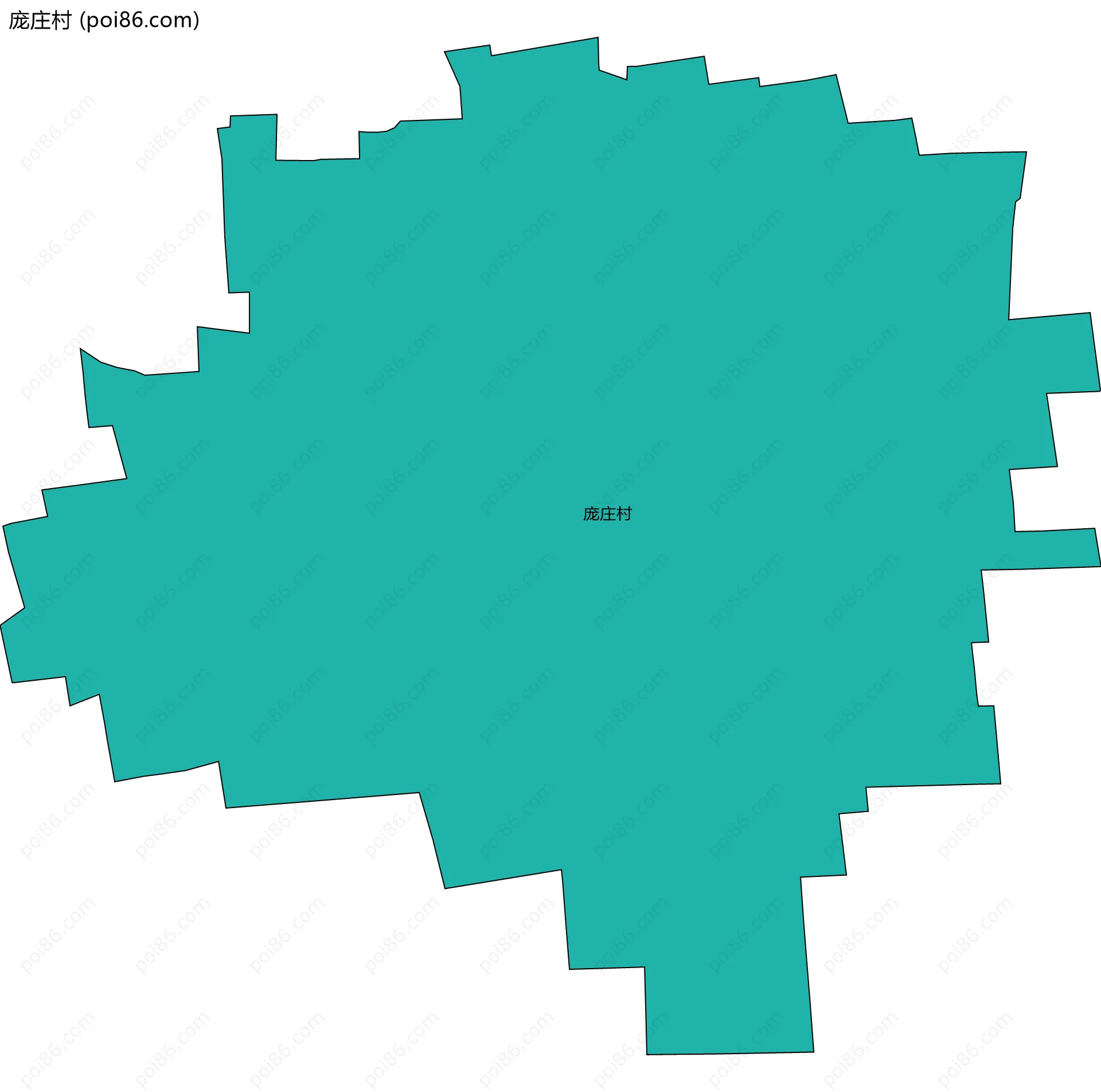 庞庄村边界地图