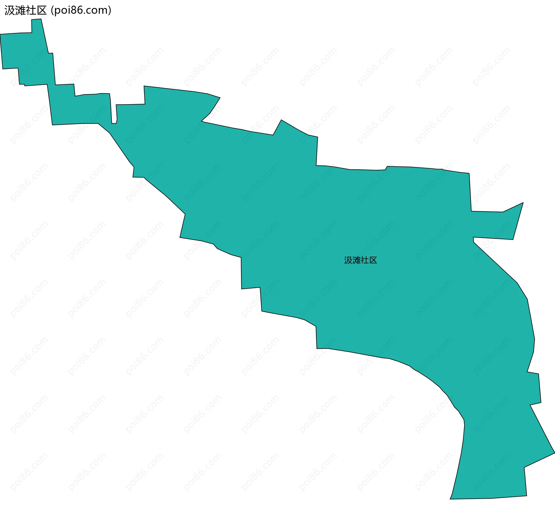 汲滩社区边界地图
