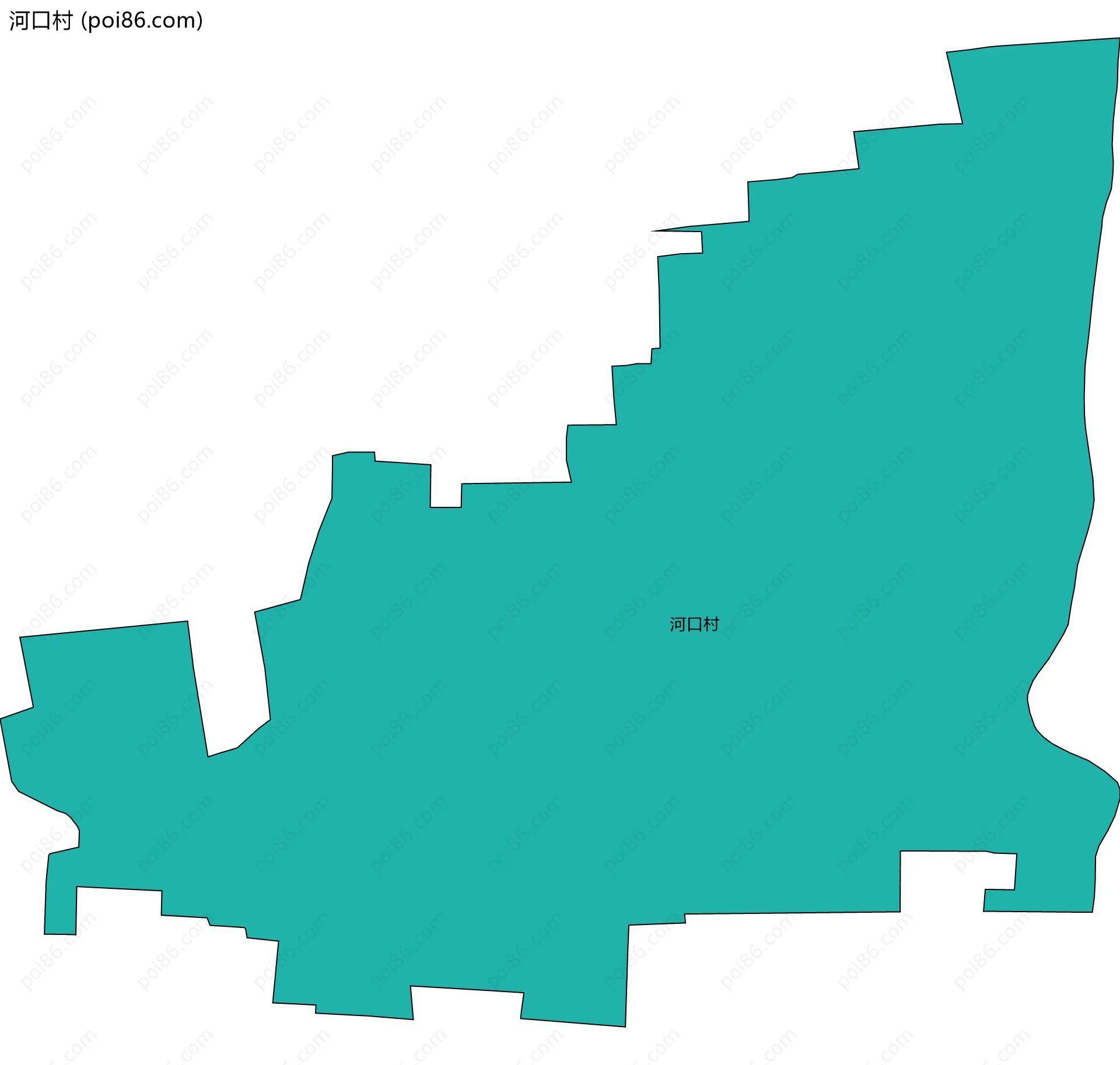 河口村边界地图