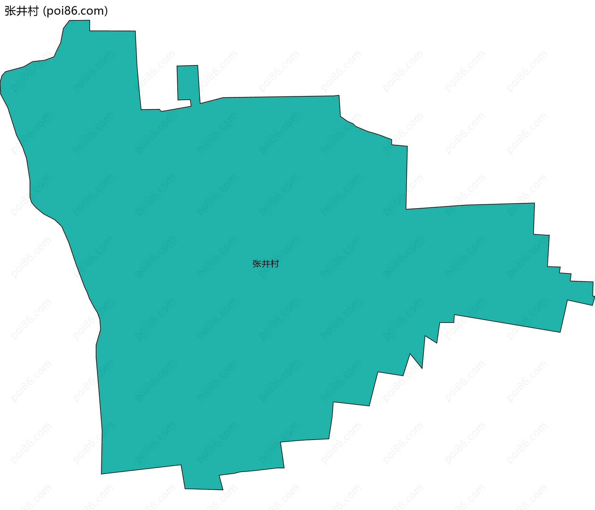张井村边界地图