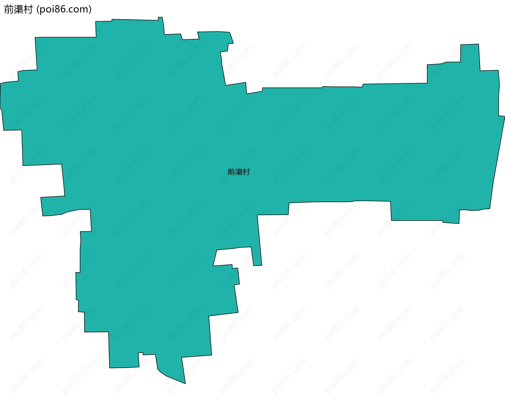 前渠村边界地图