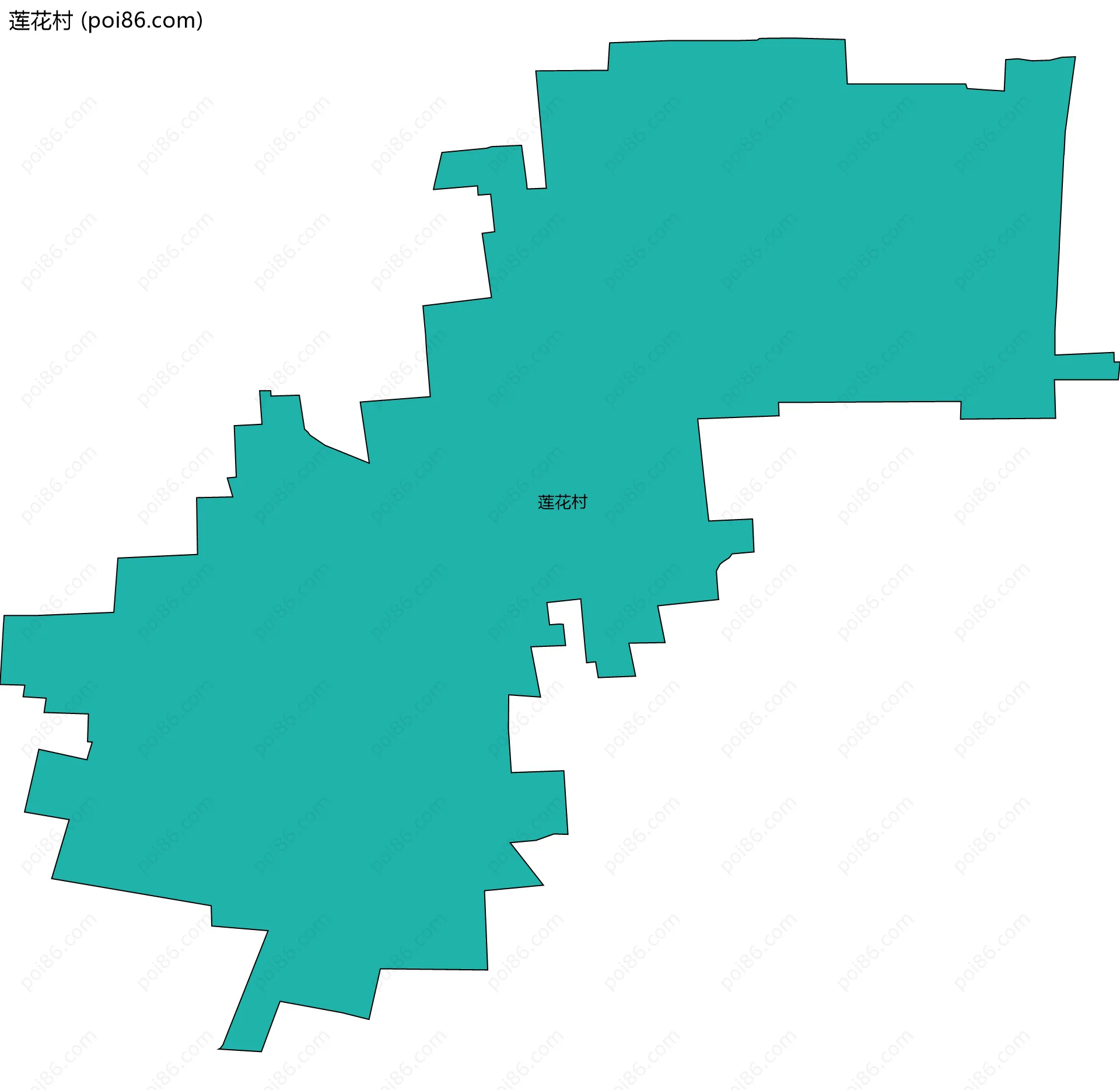 莲花村边界地图