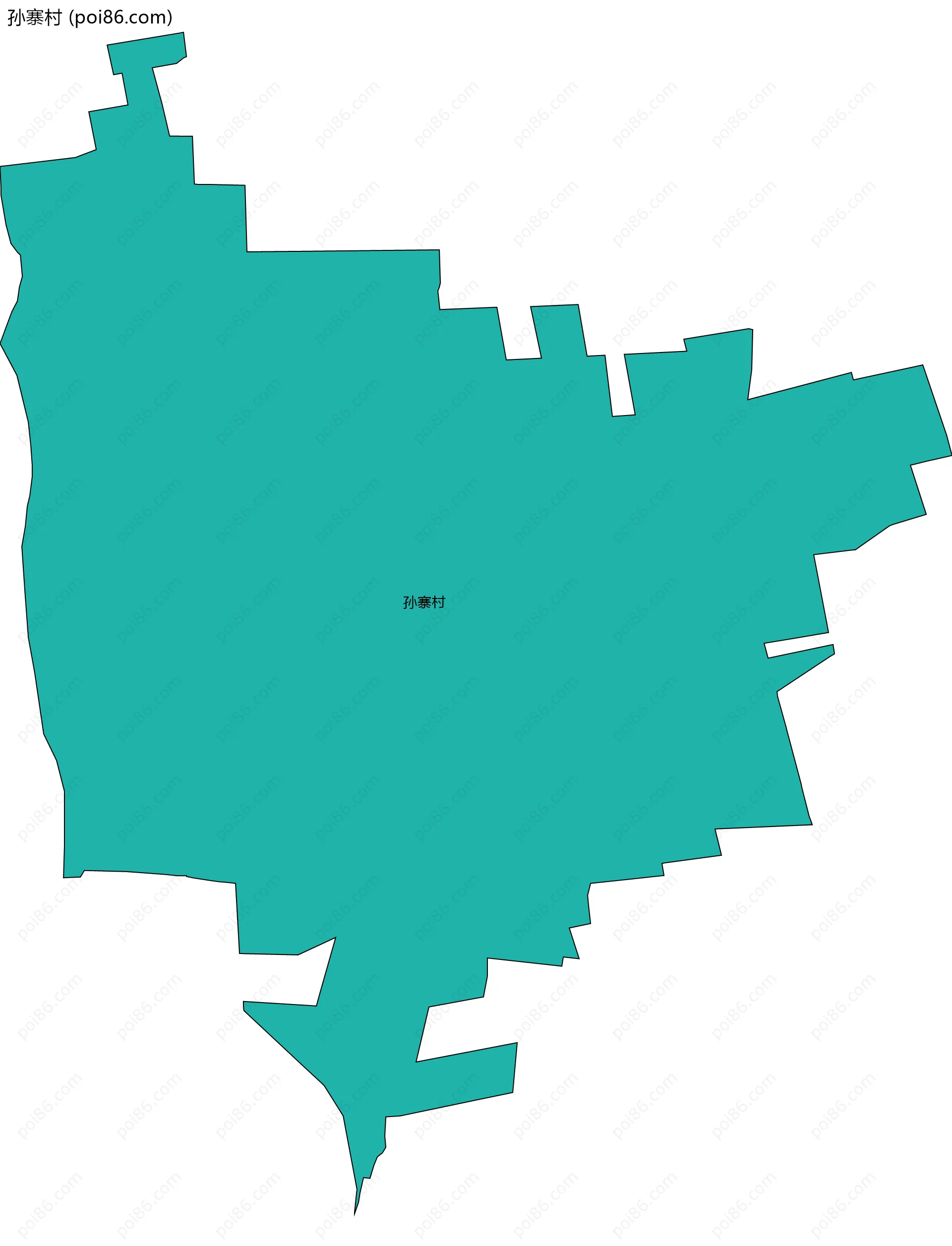 孙寨村边界地图